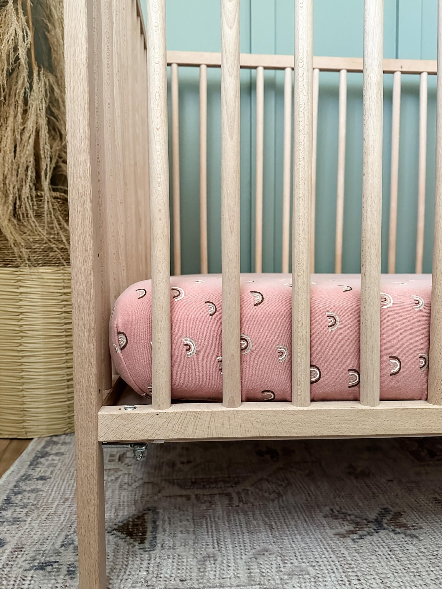 Mauve Rainbow - Organic Crib Sheets