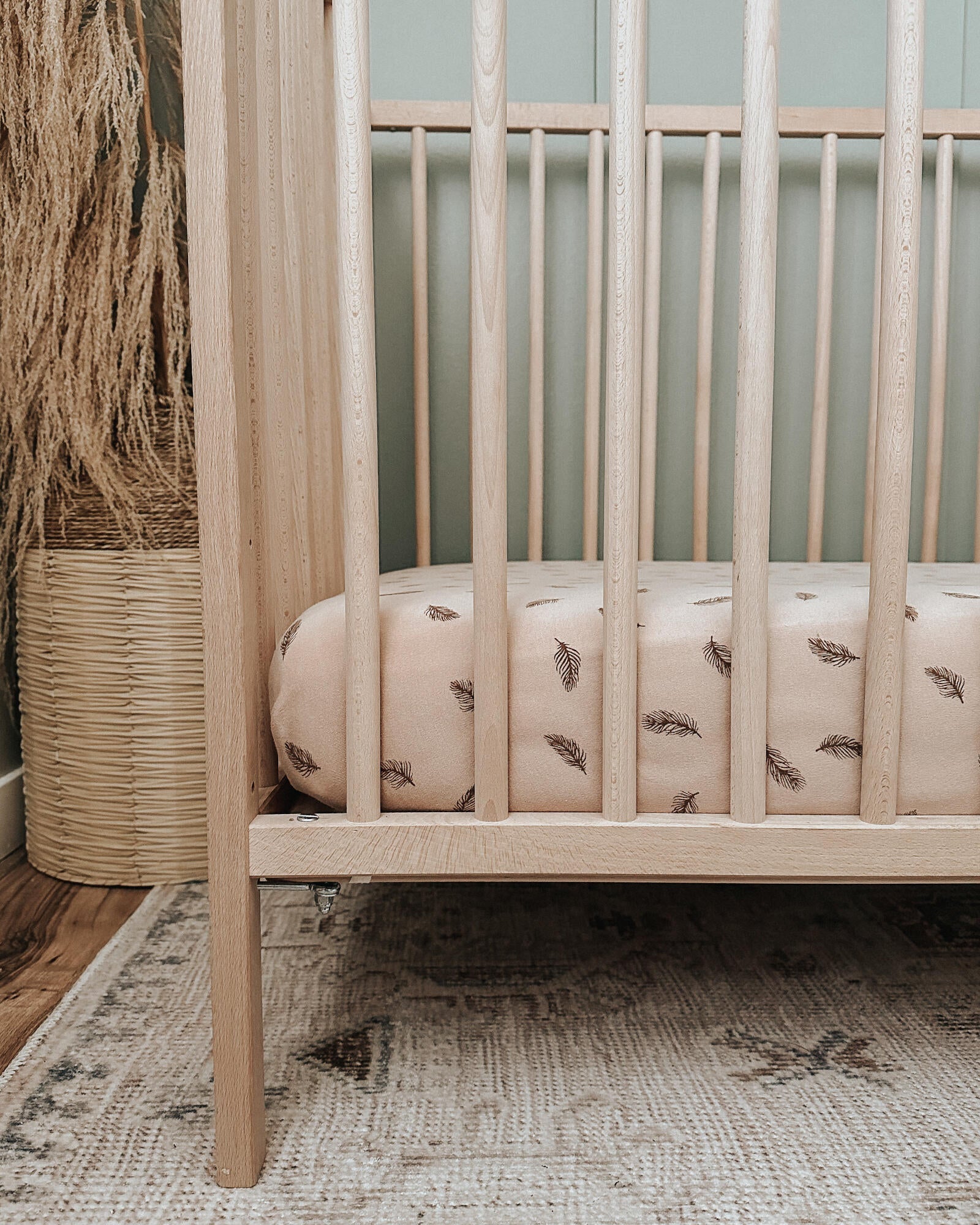 Oatmeal Feather - Organic Crib Sheets