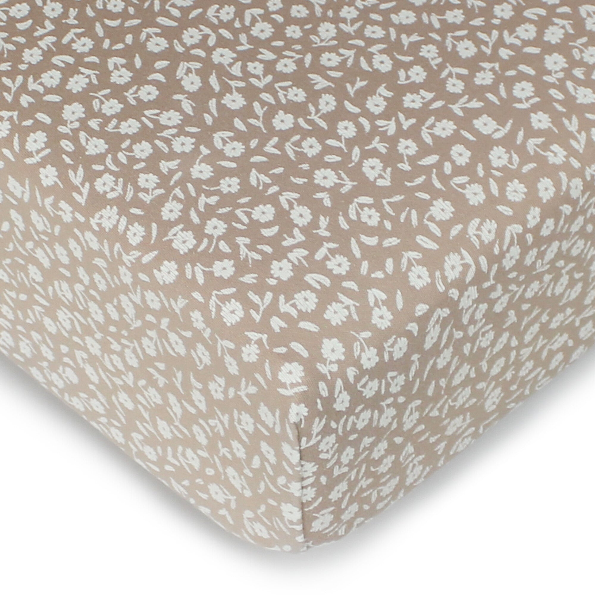 Oatmeal Ditsy Floral - Organic Crib Sheets