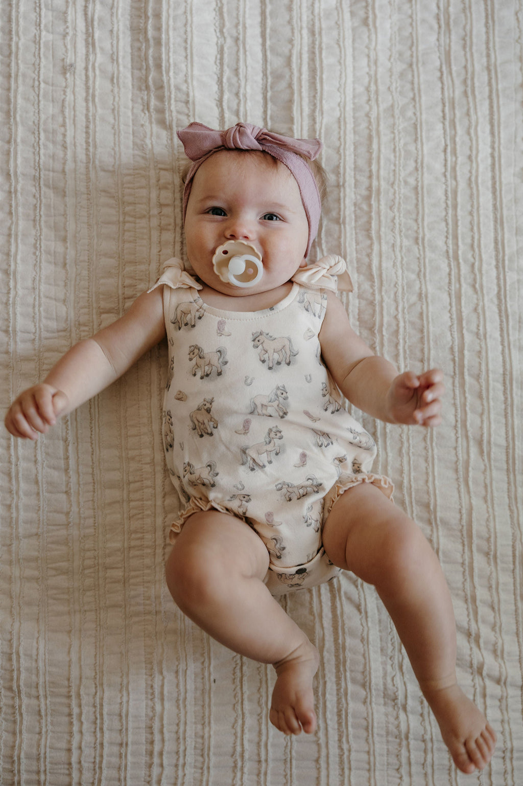 Blush Boots - Organic Bowtie Shoulder Bodysuit