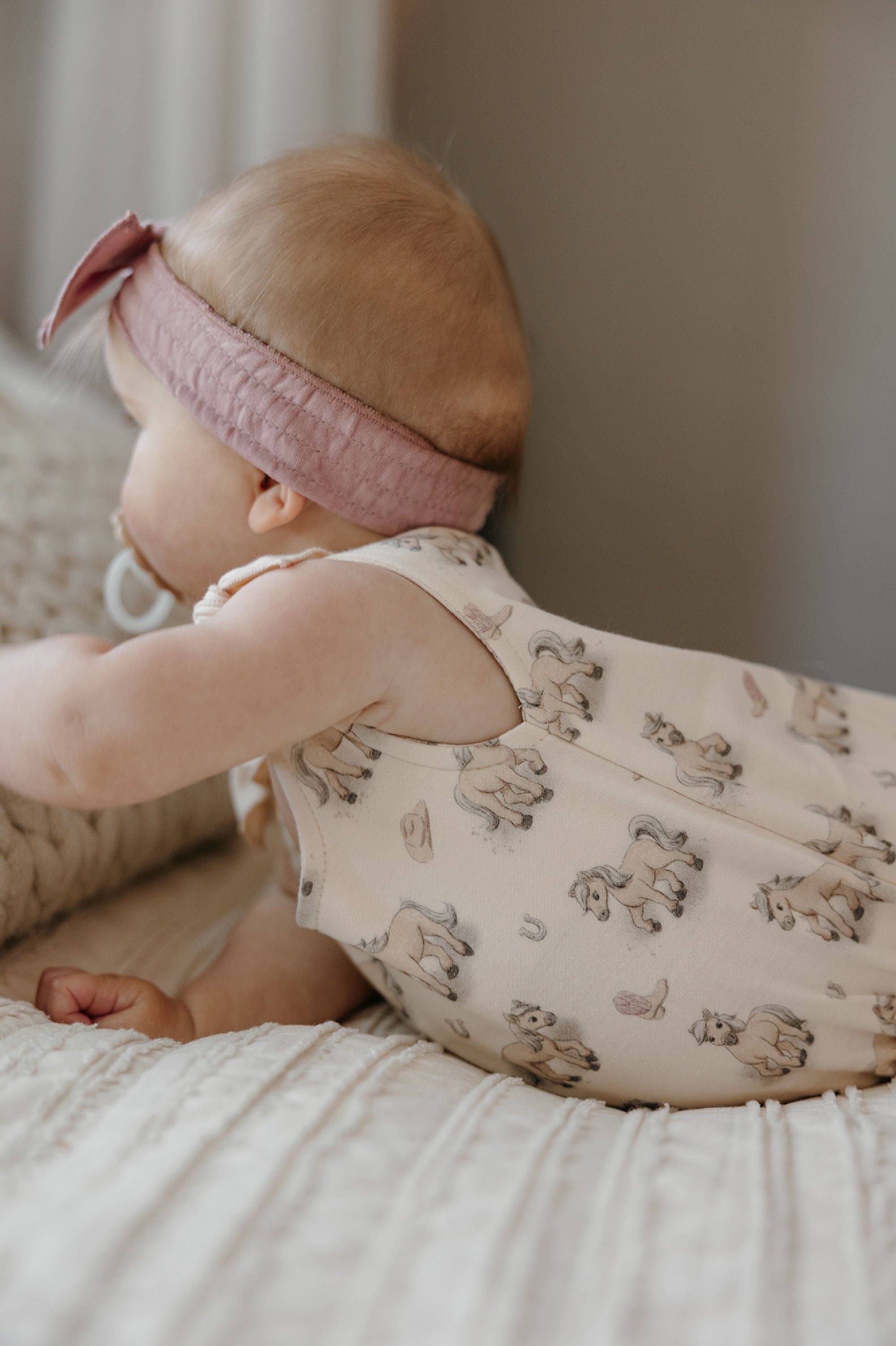 Blush Boots - Organic Bowtie Shoulder Bodysuit