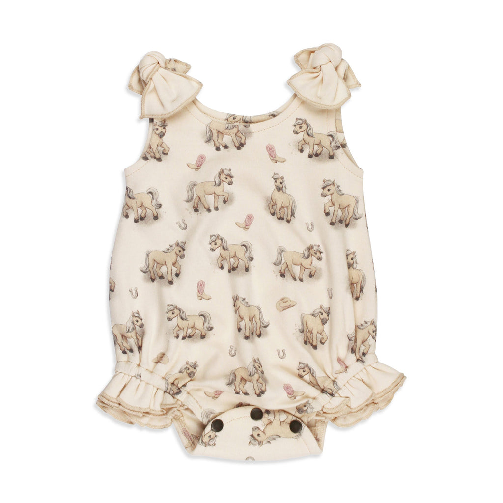 Blush Boots - Organic Bowtie Shoulder Bodysuit