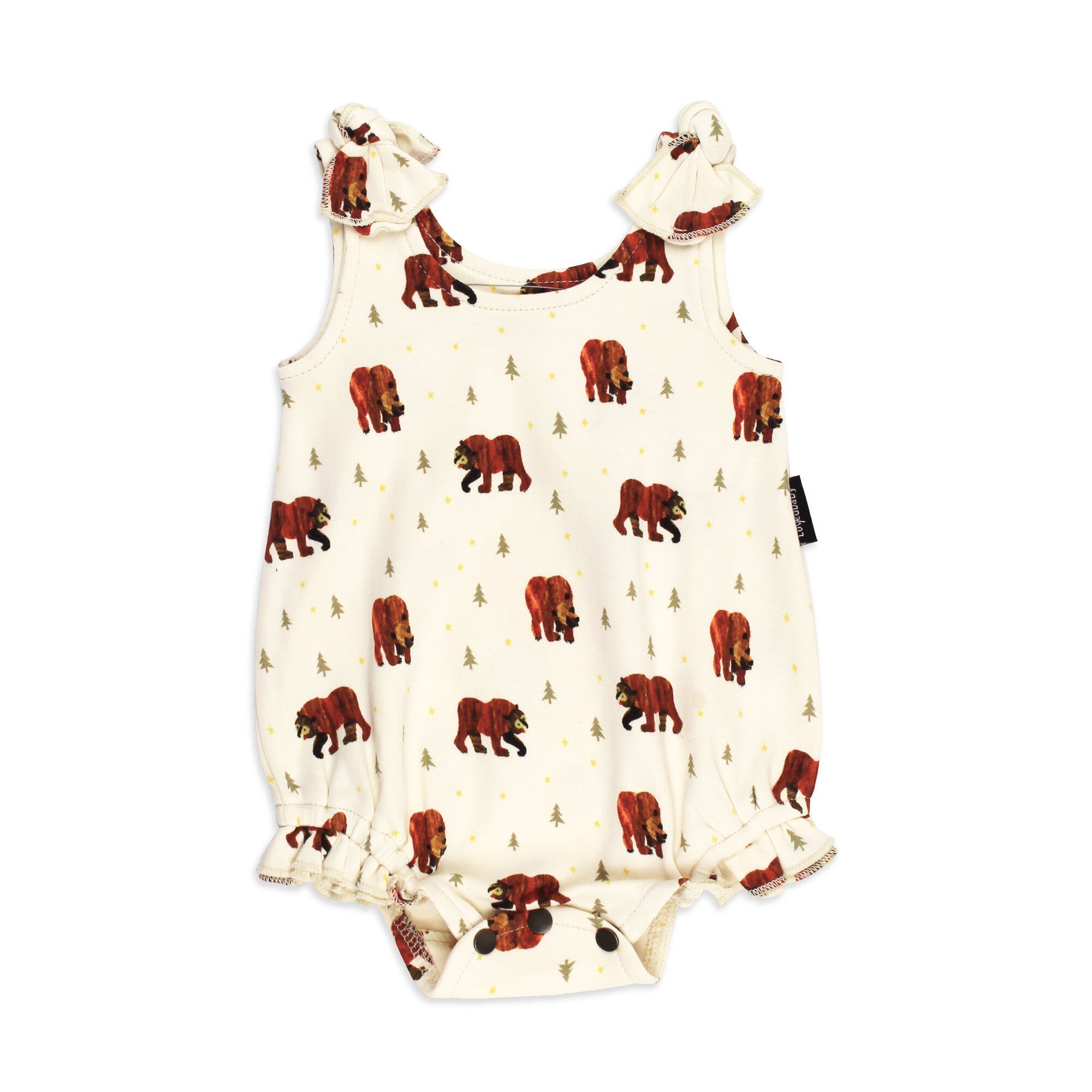 Brown Bear - Organic Bowtie Shoulder Bodysuit