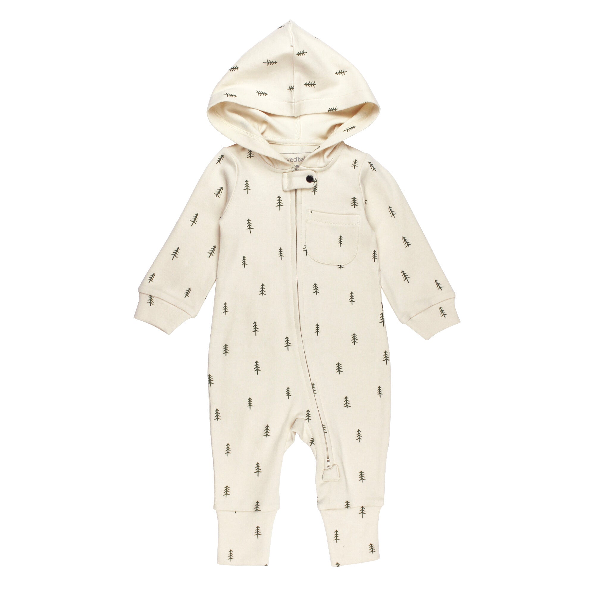 Buttercream Tree - Organic Zipper Romper