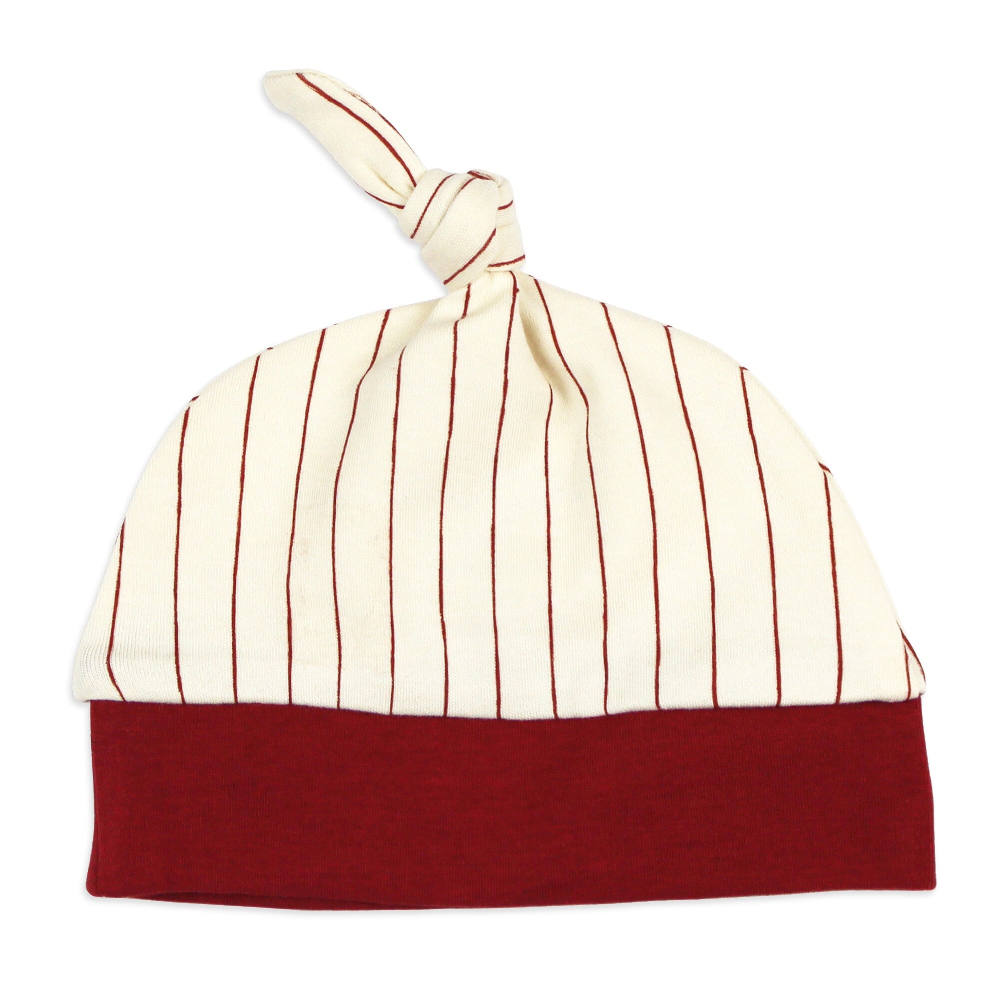Crimson Pinstripe - Organic Knotted Hat