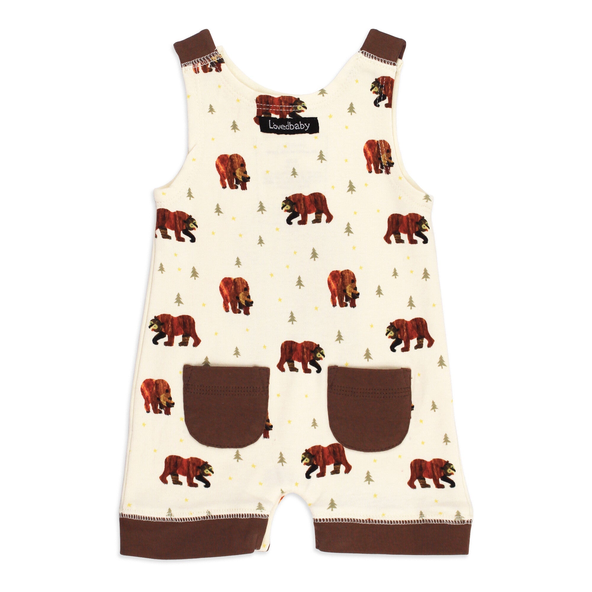 Brown Bear - Organic Sleeveless Romper