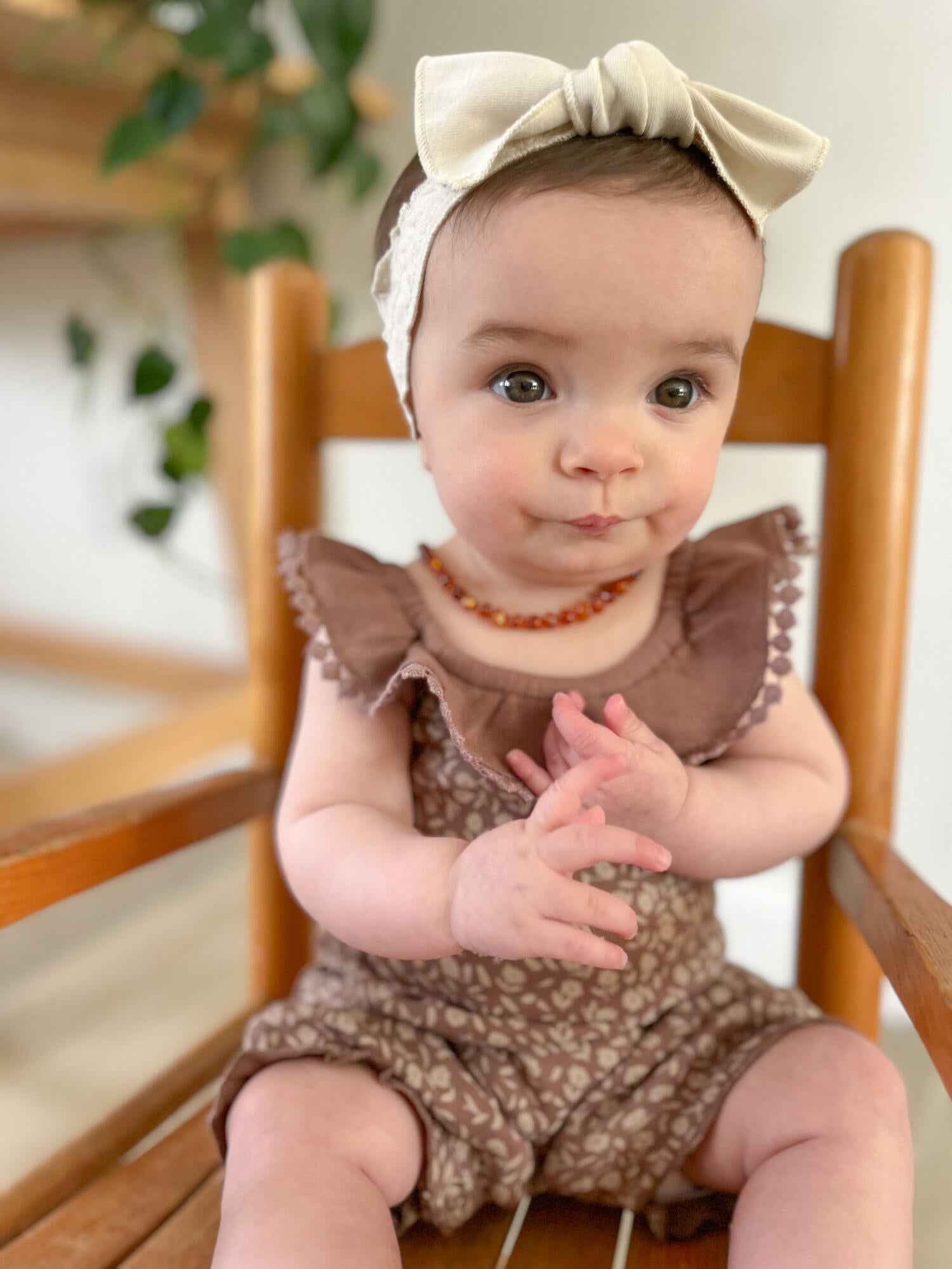 Latte Floral - Organic Bubble Romper