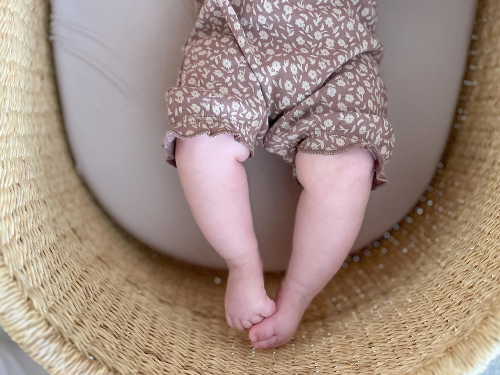 Latte Floral - Organic Bubble Romper