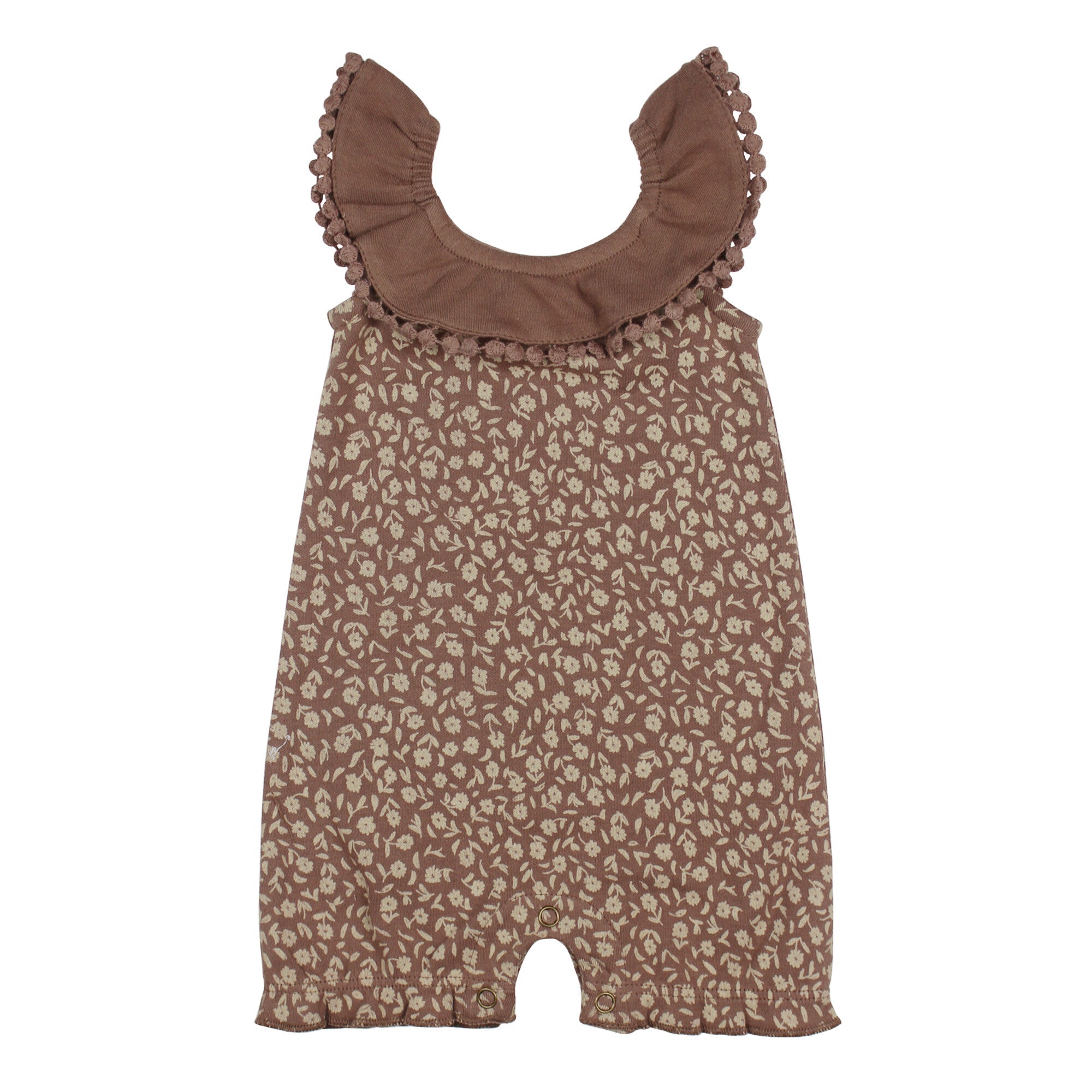 Latte Floral - Organic Bubble Romper
