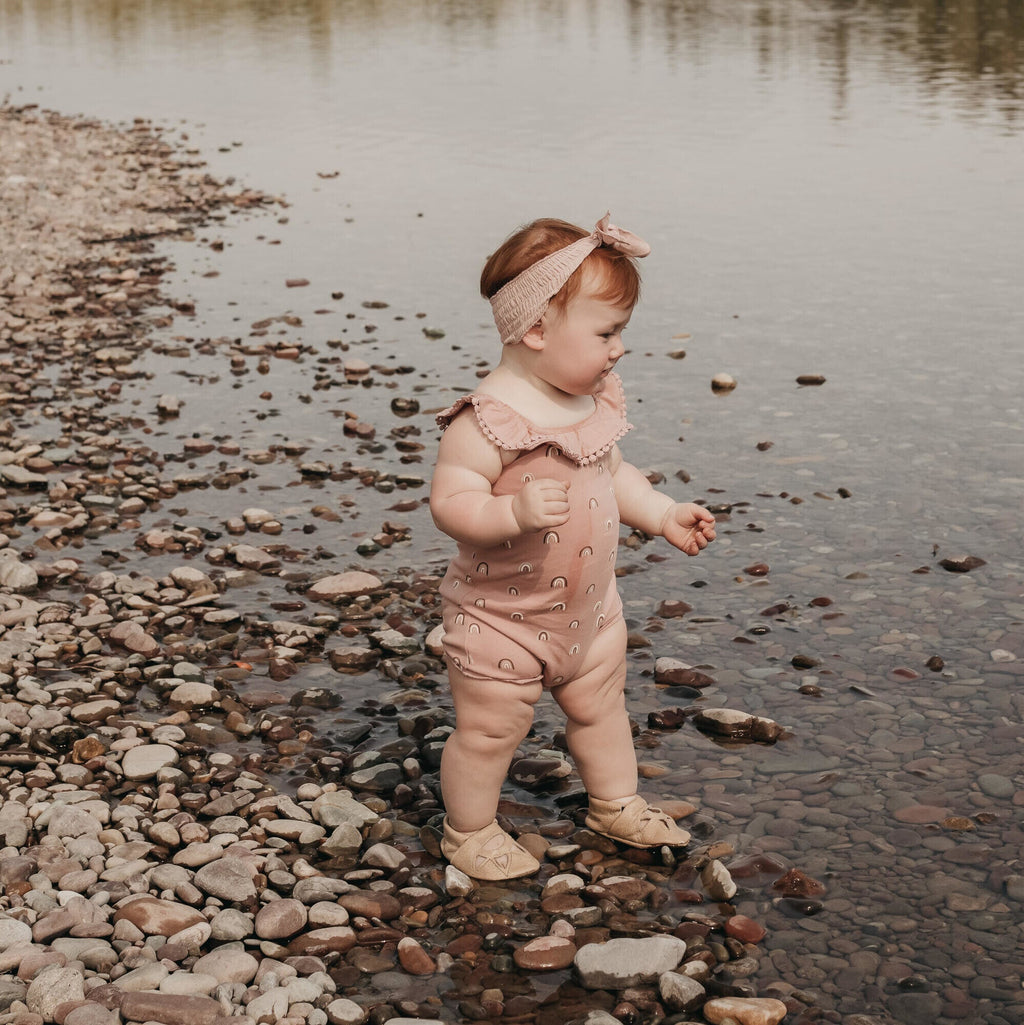 Mauve Rainbow - Organic Bubble Romper