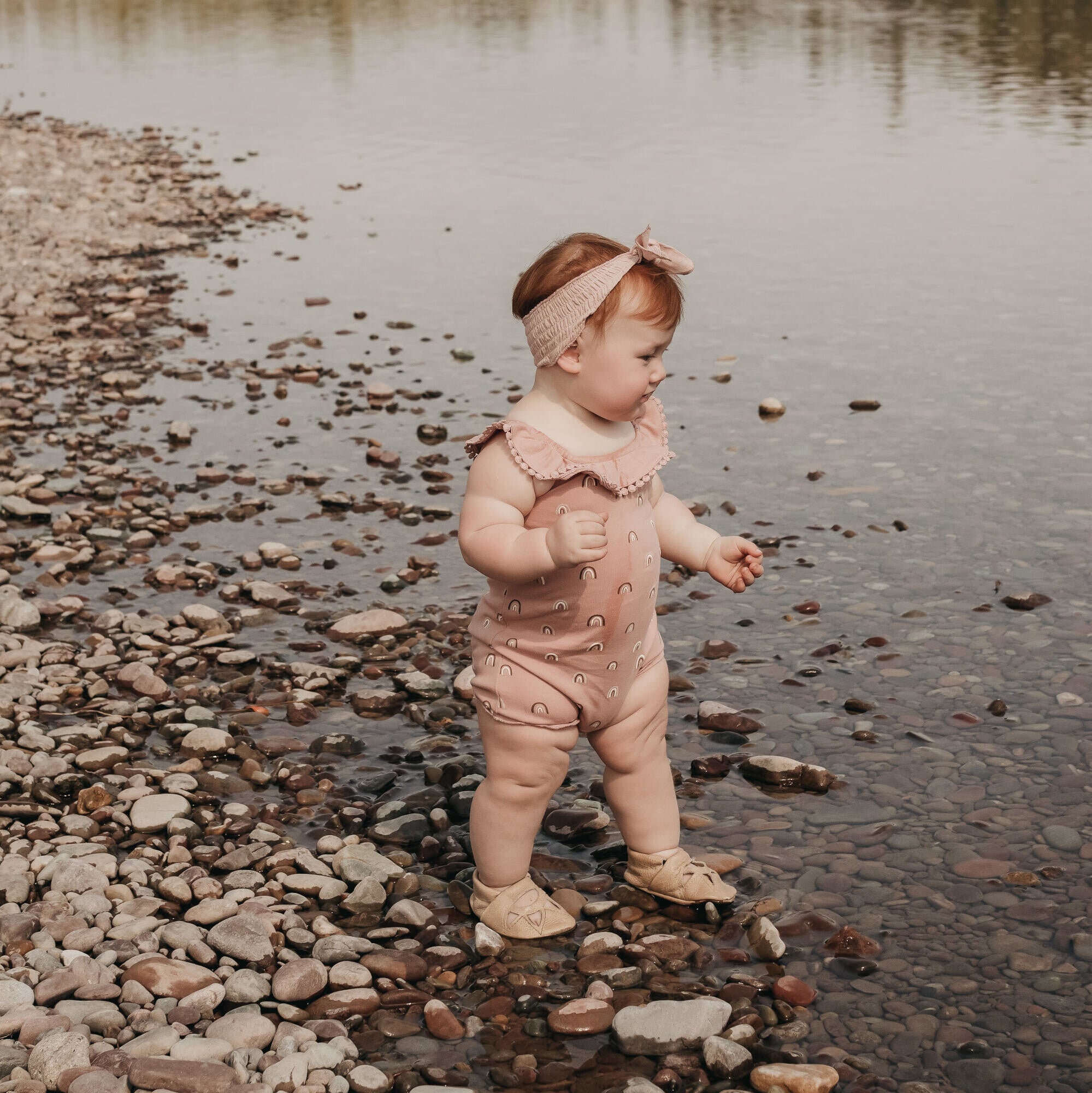 Mauve Rainbow - Organic Bubble Romper