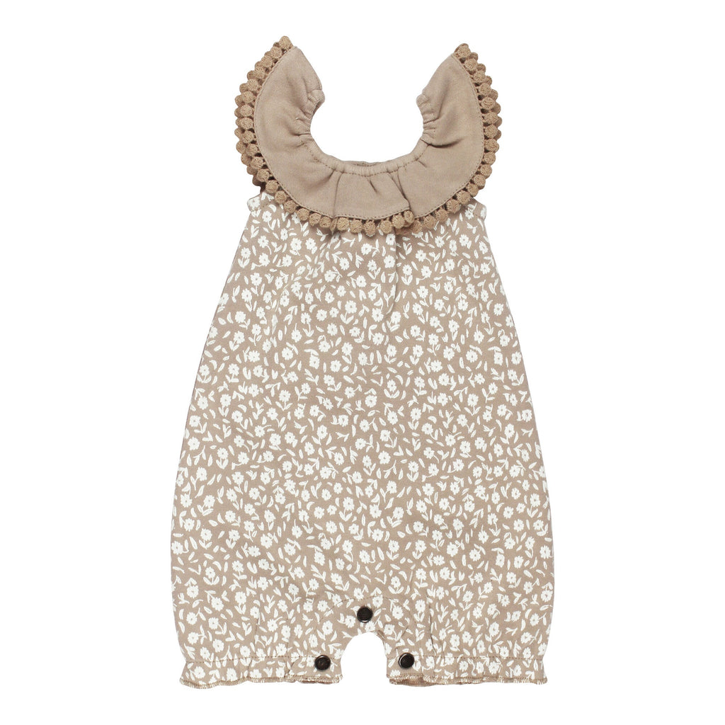 Oatmeal Ditsy Floral - Organic Bubble Romper