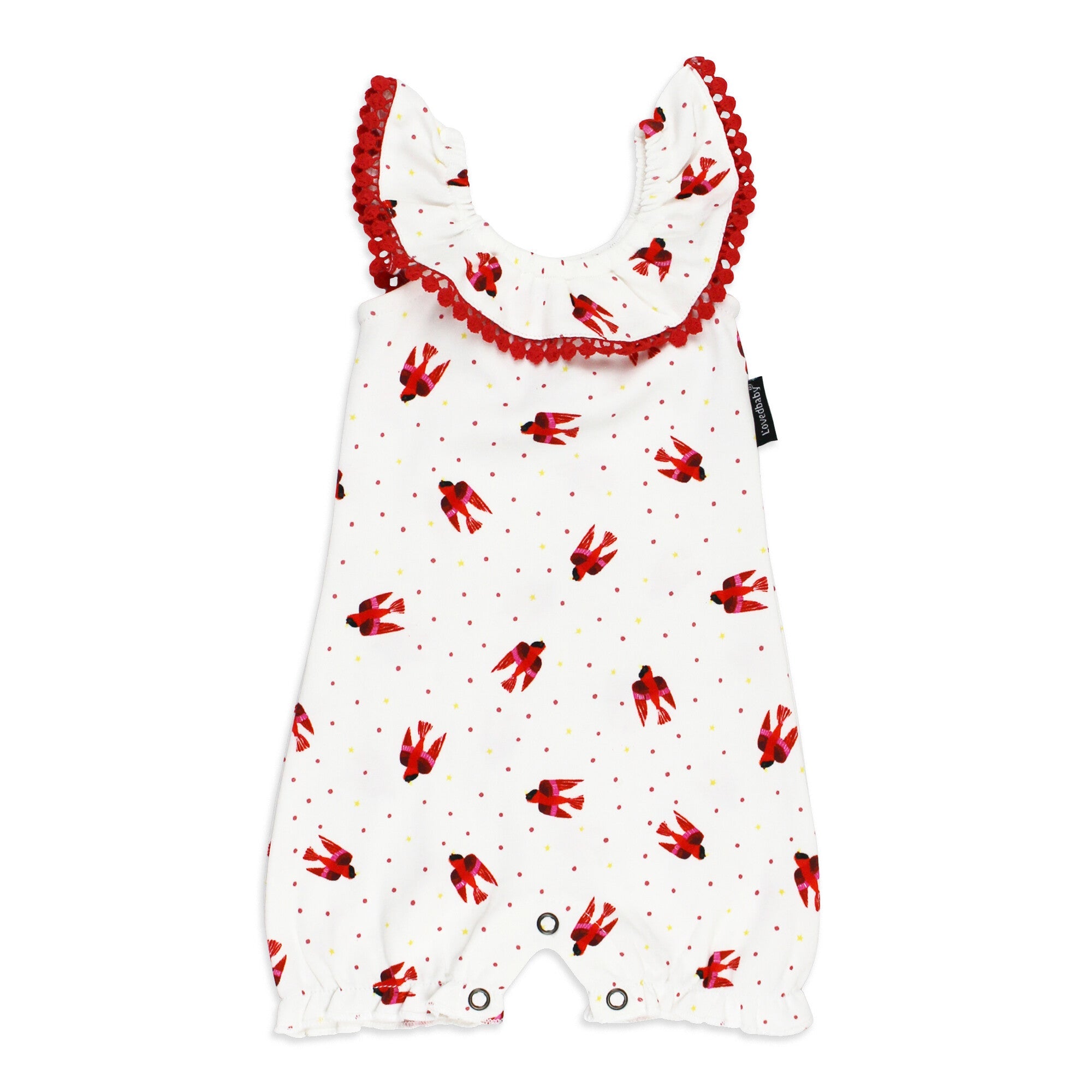 Red Bird - Organic Bubble Romper