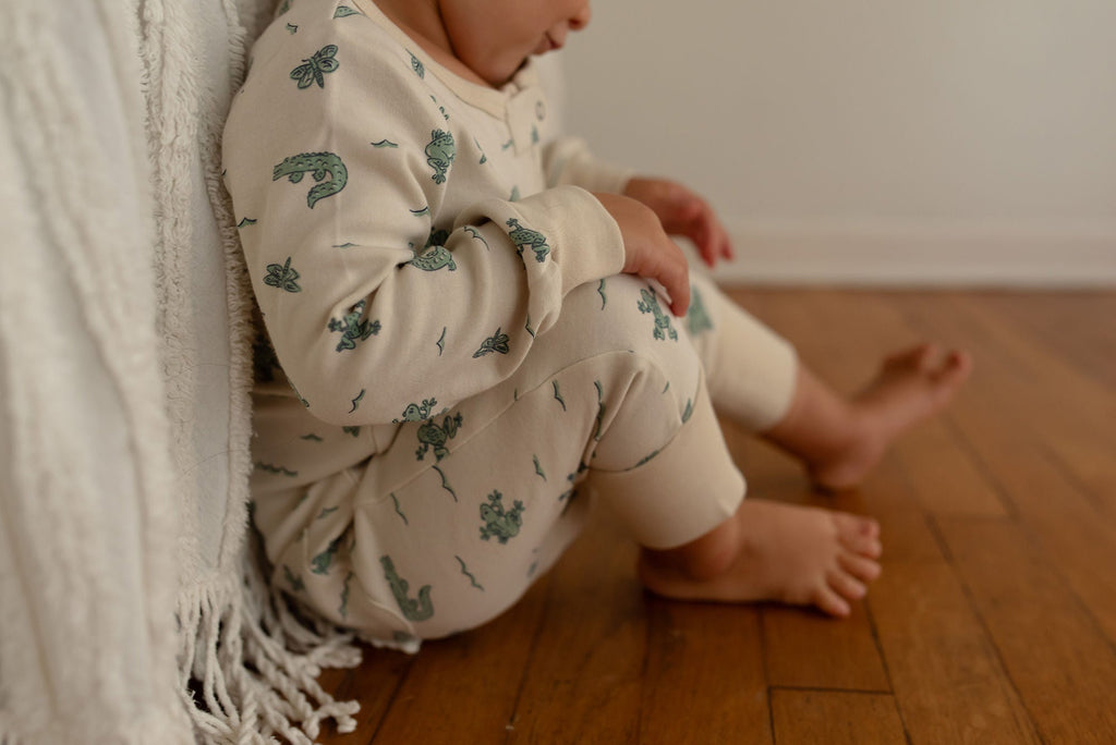 Alligator - Organic Zipper Romper