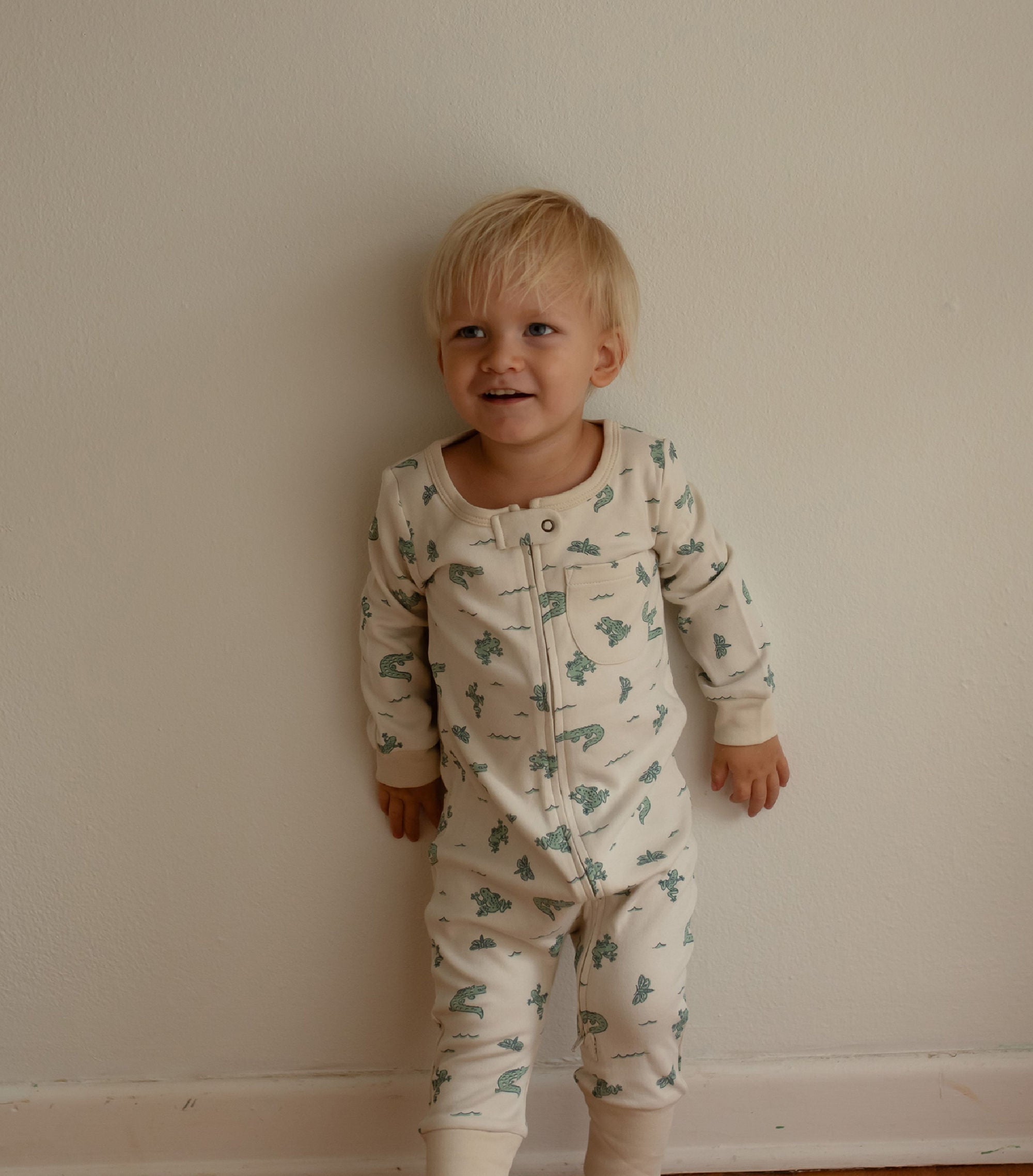 Alligator - Organic Zipper Romper
