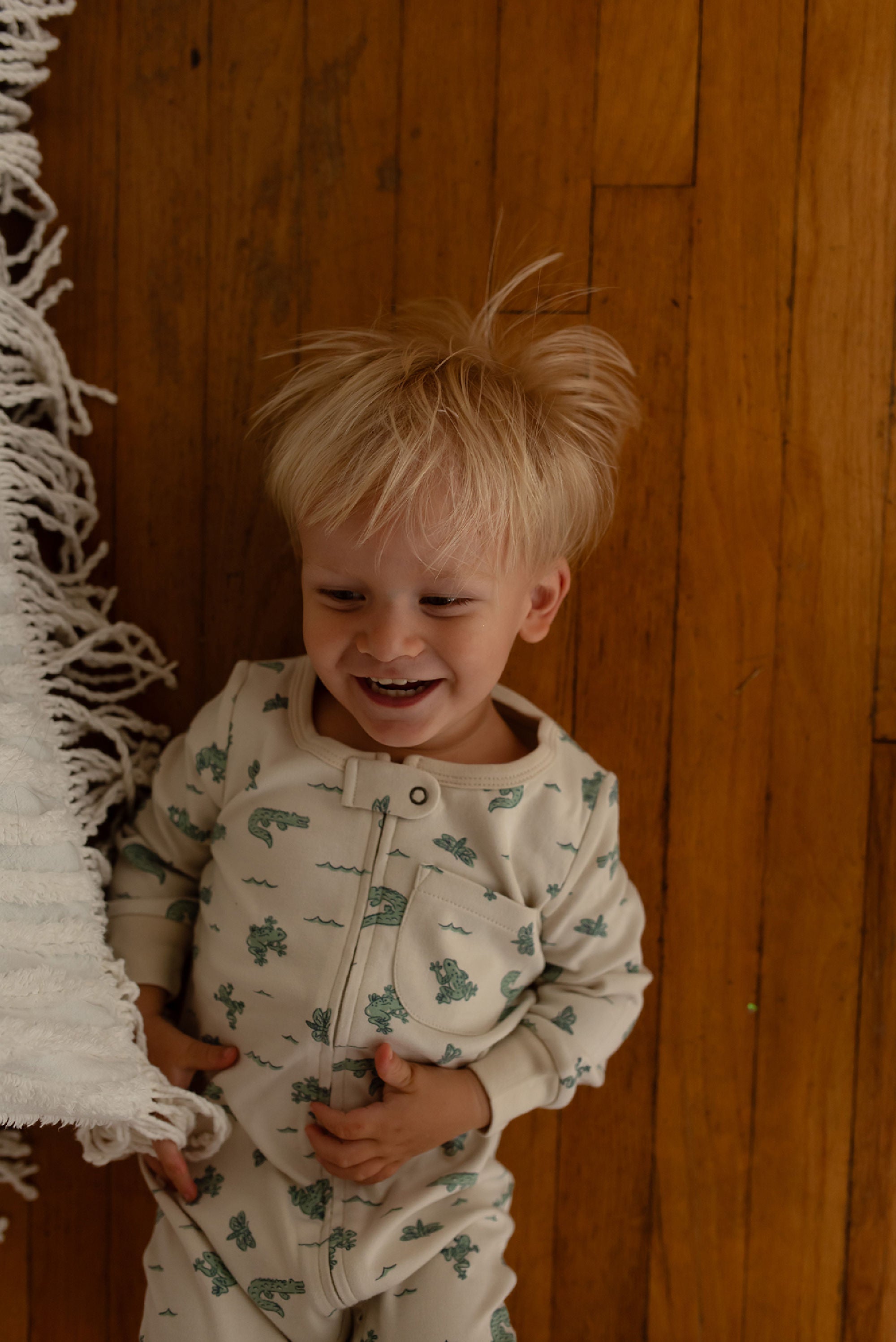 Alligator - Organic Zipper Romper