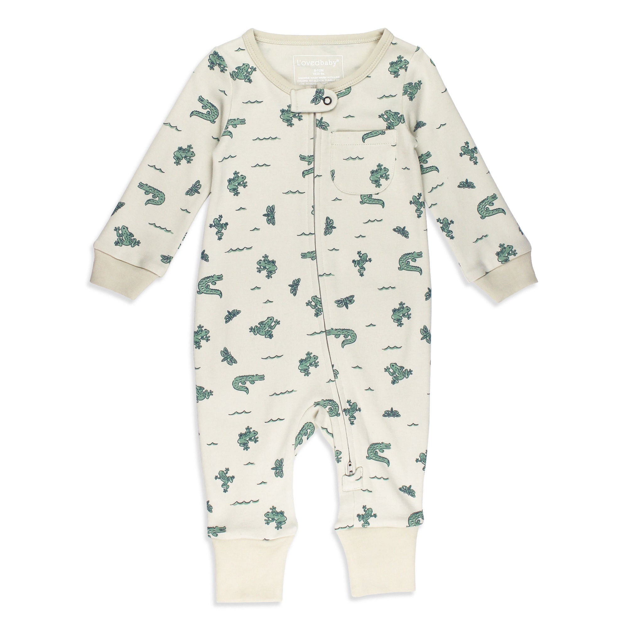 Alligator - Organic Zipper Romper