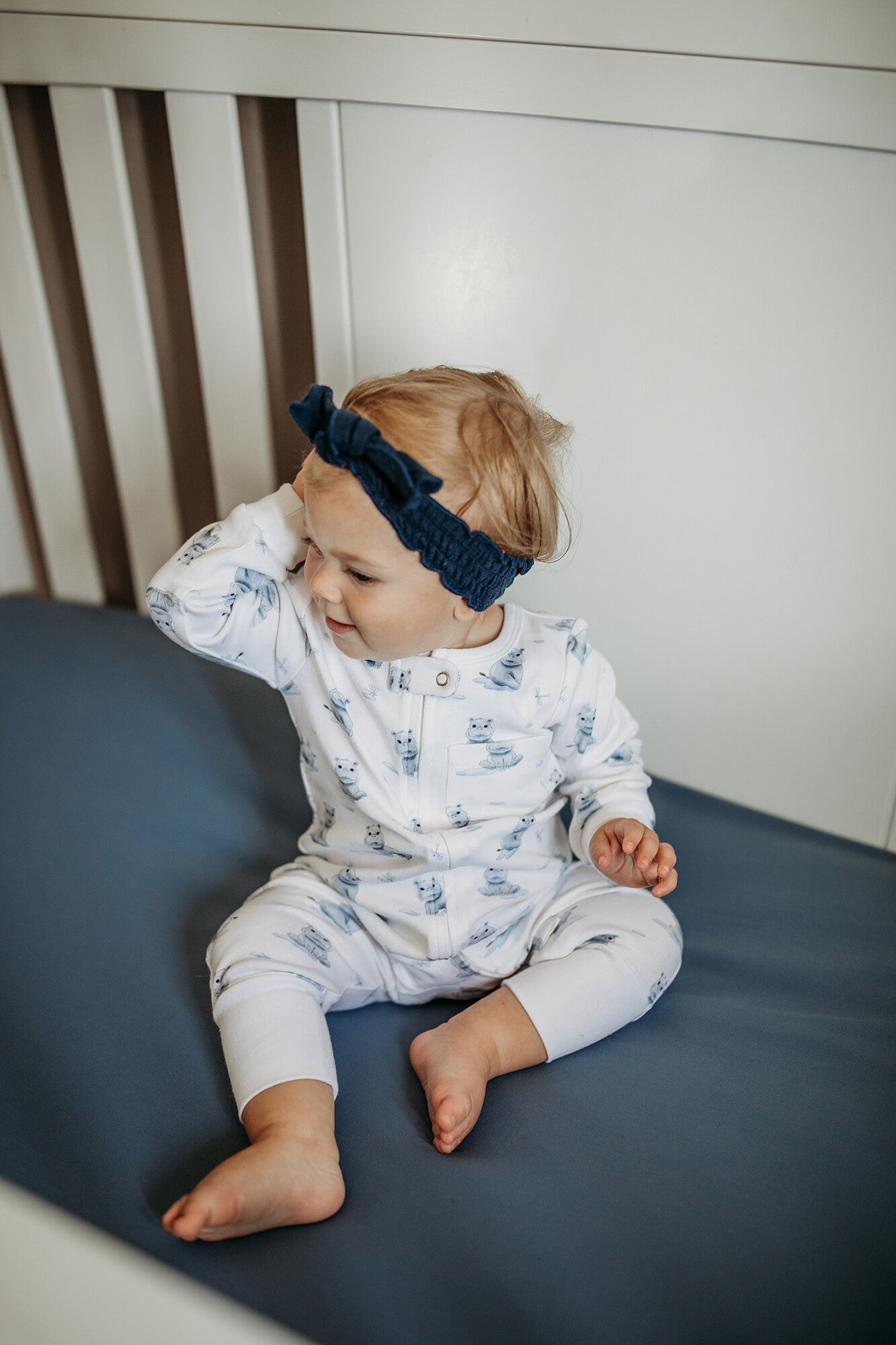 Baby Hippo - Organic Zipper Romper