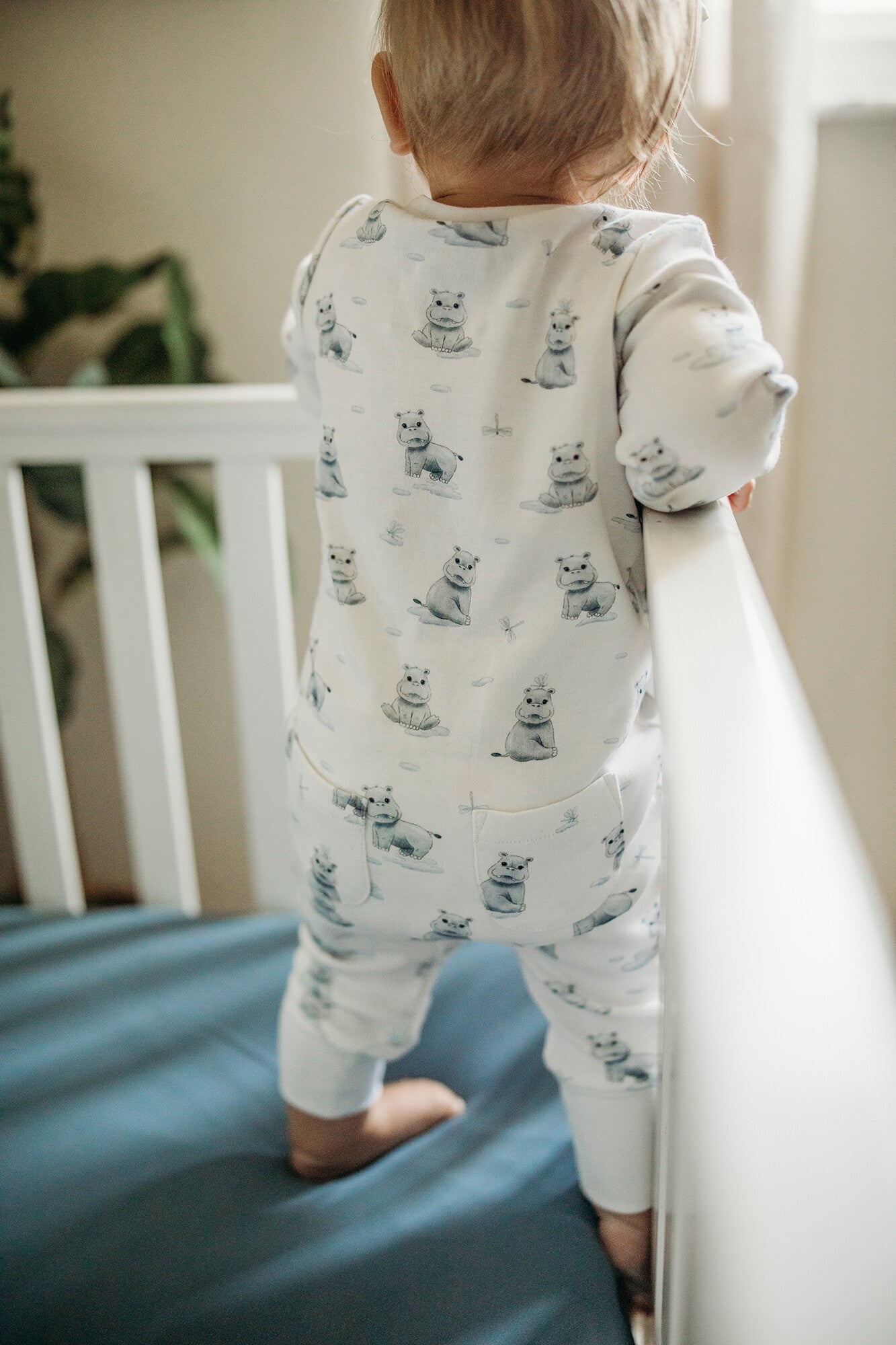 Baby Hippo - Organic Zipper Romper