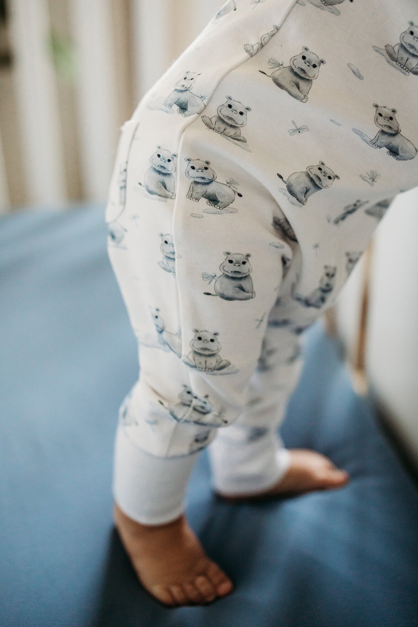 Baby Hippo - Organic Zipper Romper