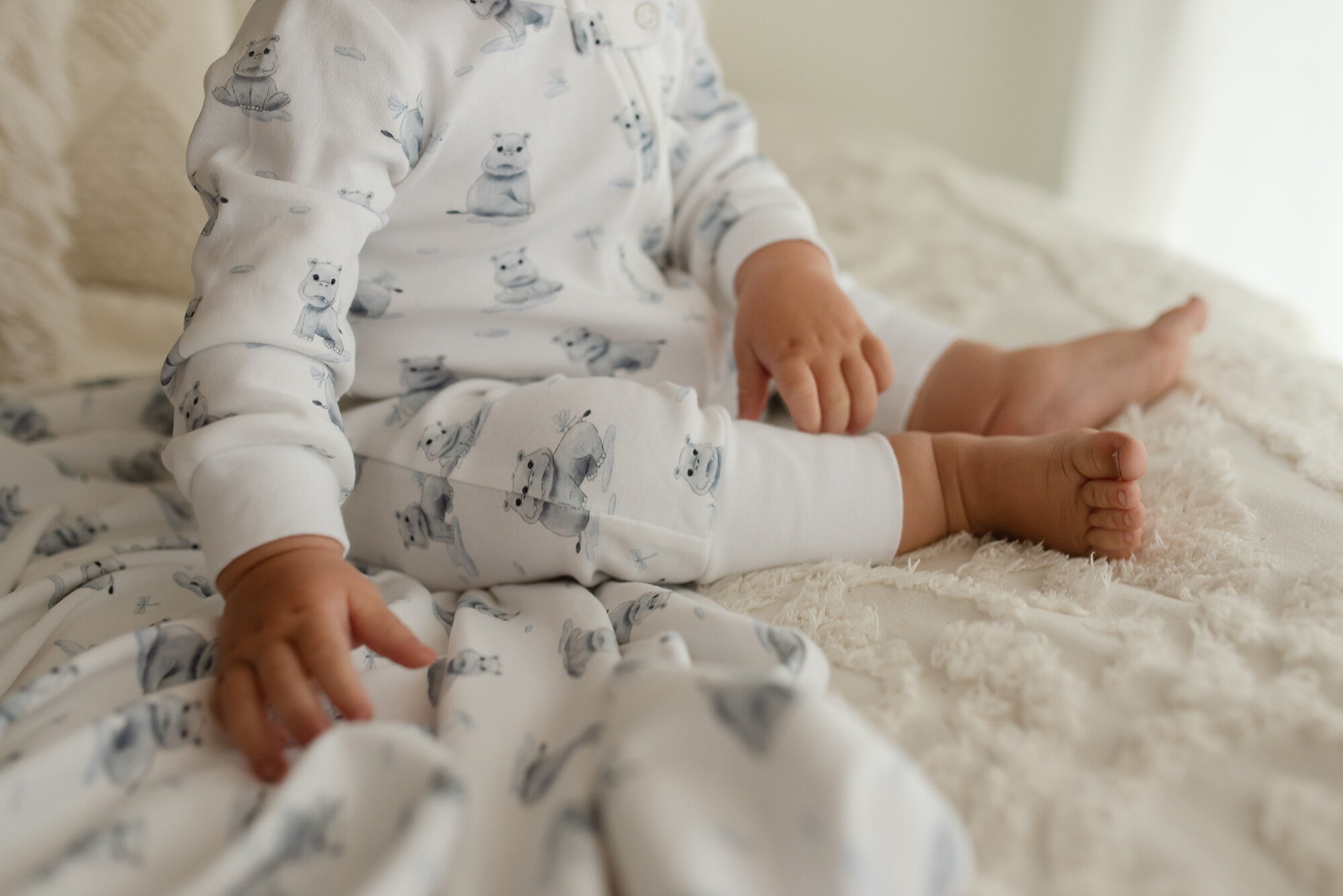 Baby Hippo - Organic Zipper Romper