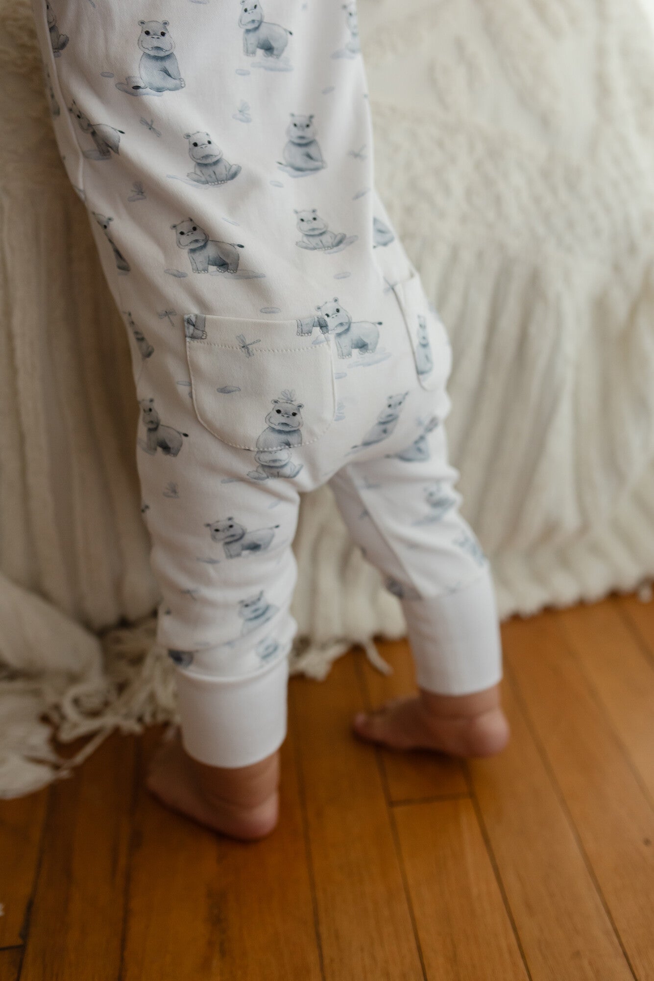 Baby Hippo - Organic Zipper Romper