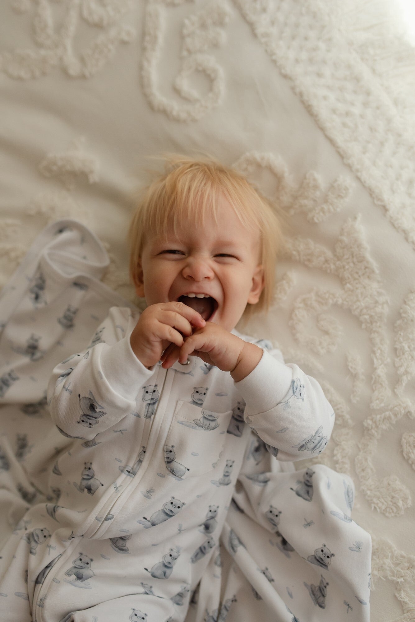 Baby Hippo - Organic Zipper Romper