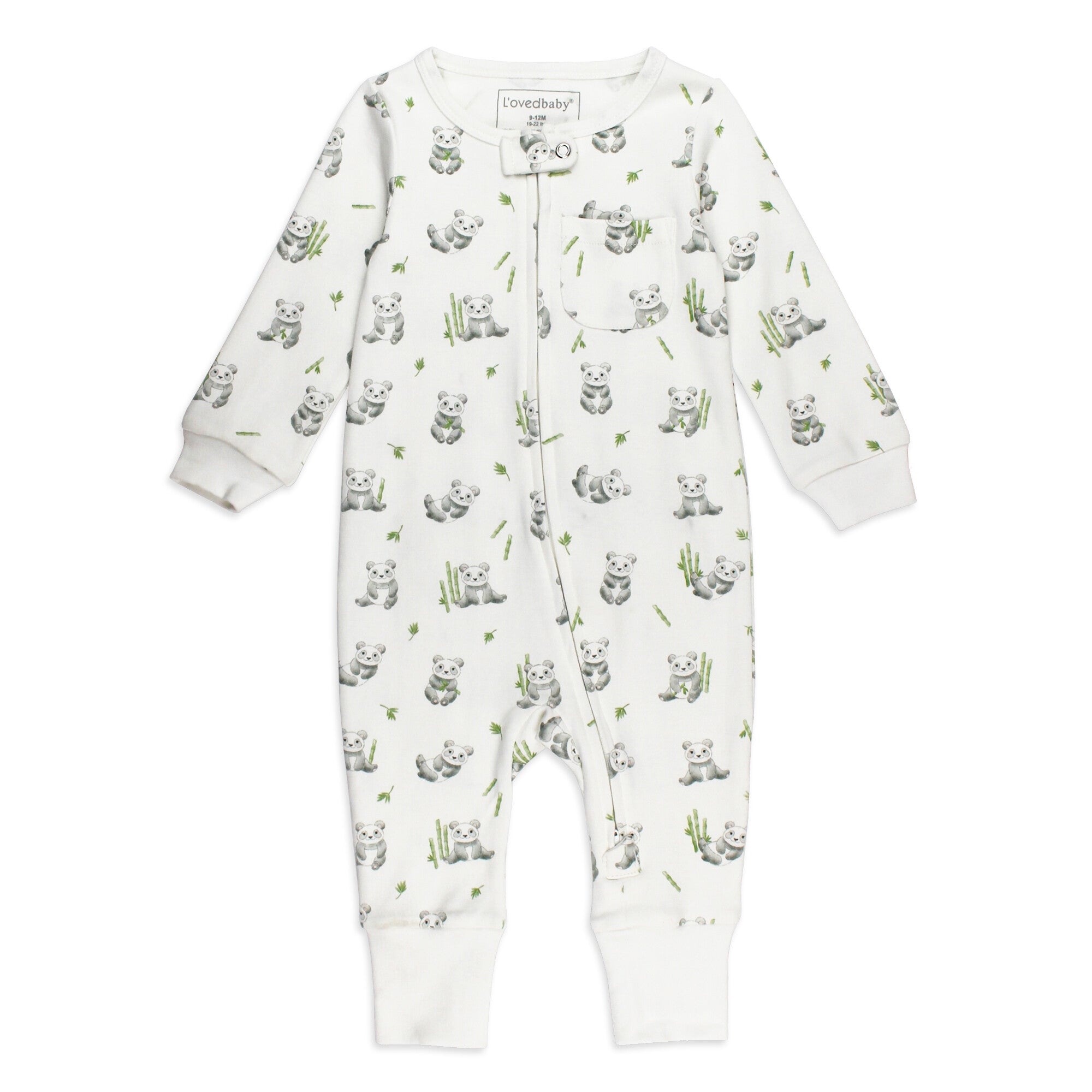 Baby Panda - Organic Zipper Romper
