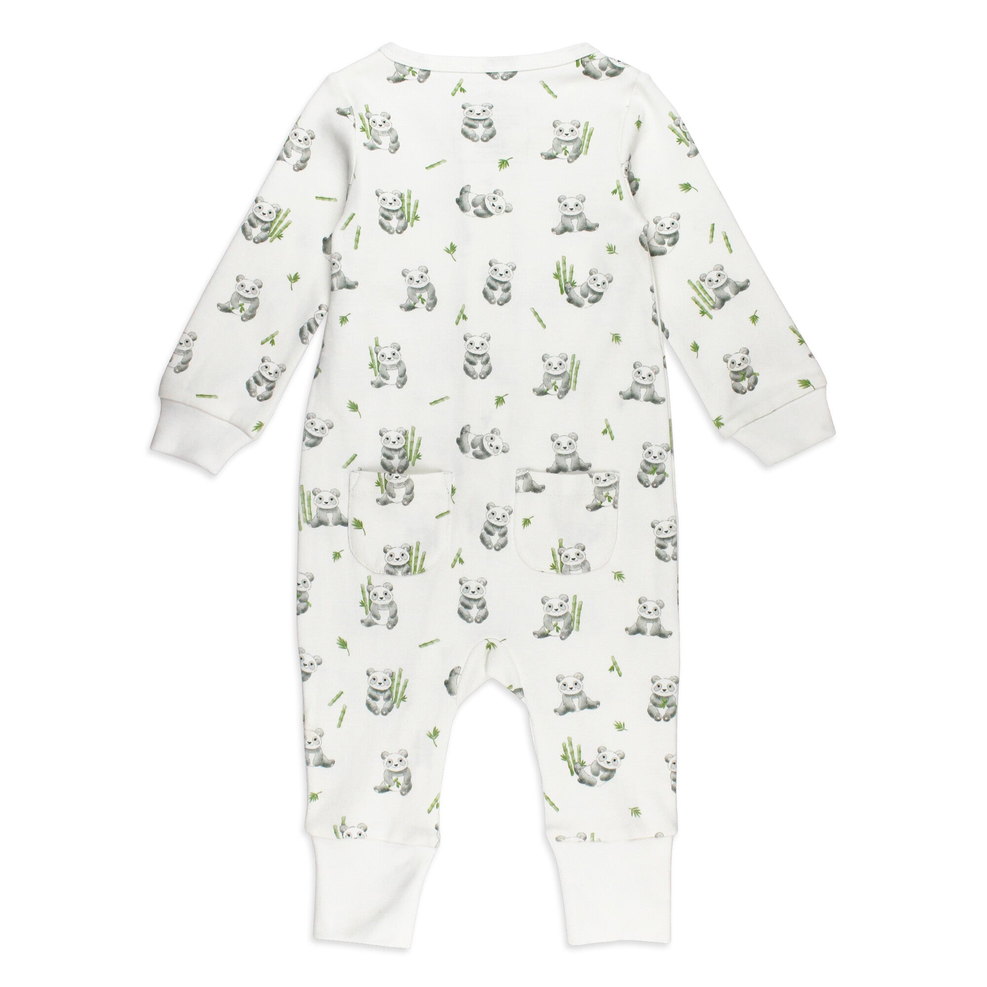 Baby Panda - Organic Zipper Romper