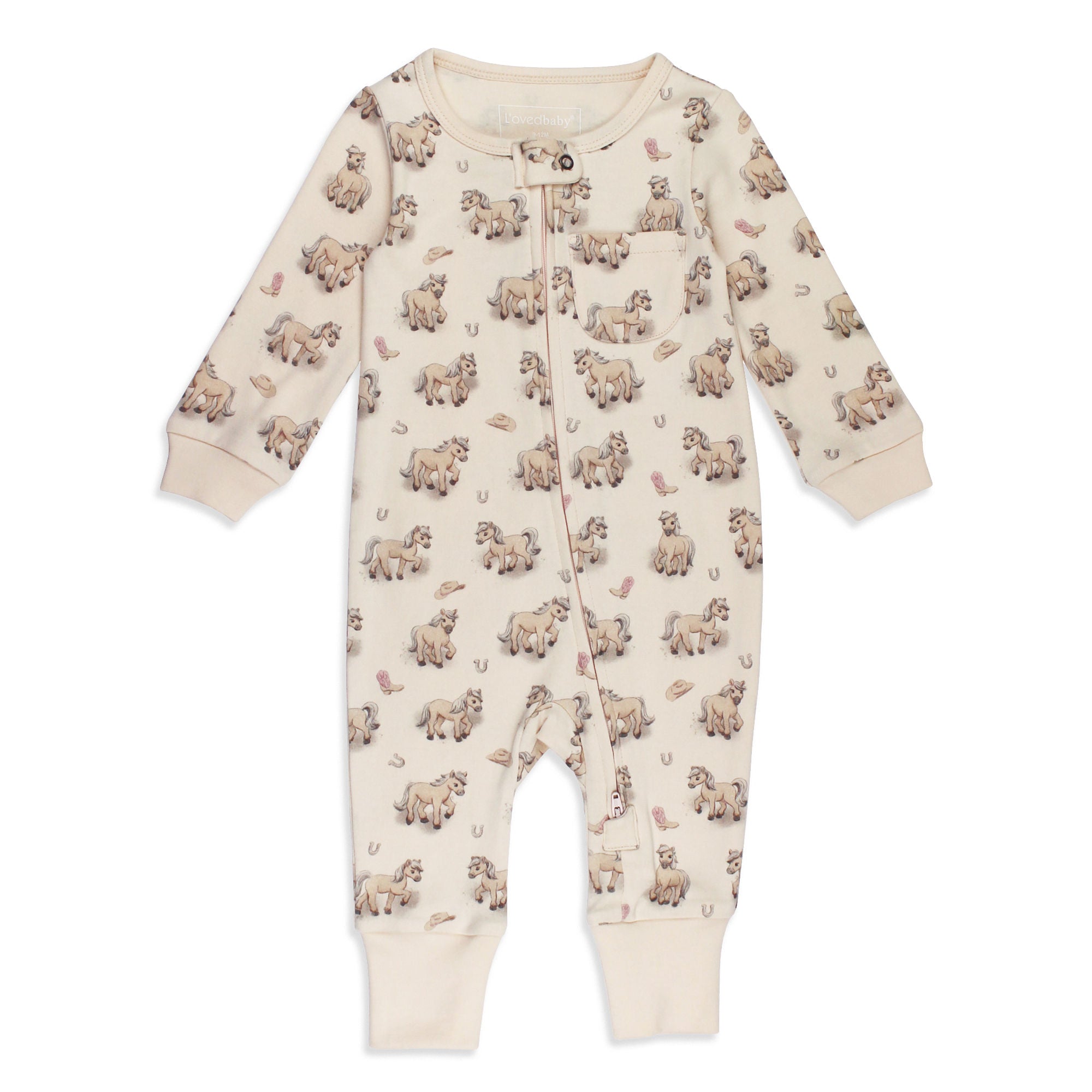 Blush Boots - Organic Zipper Romper