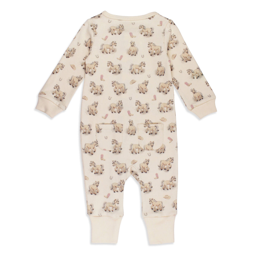 Blush Boots - Organic Zipper Romper