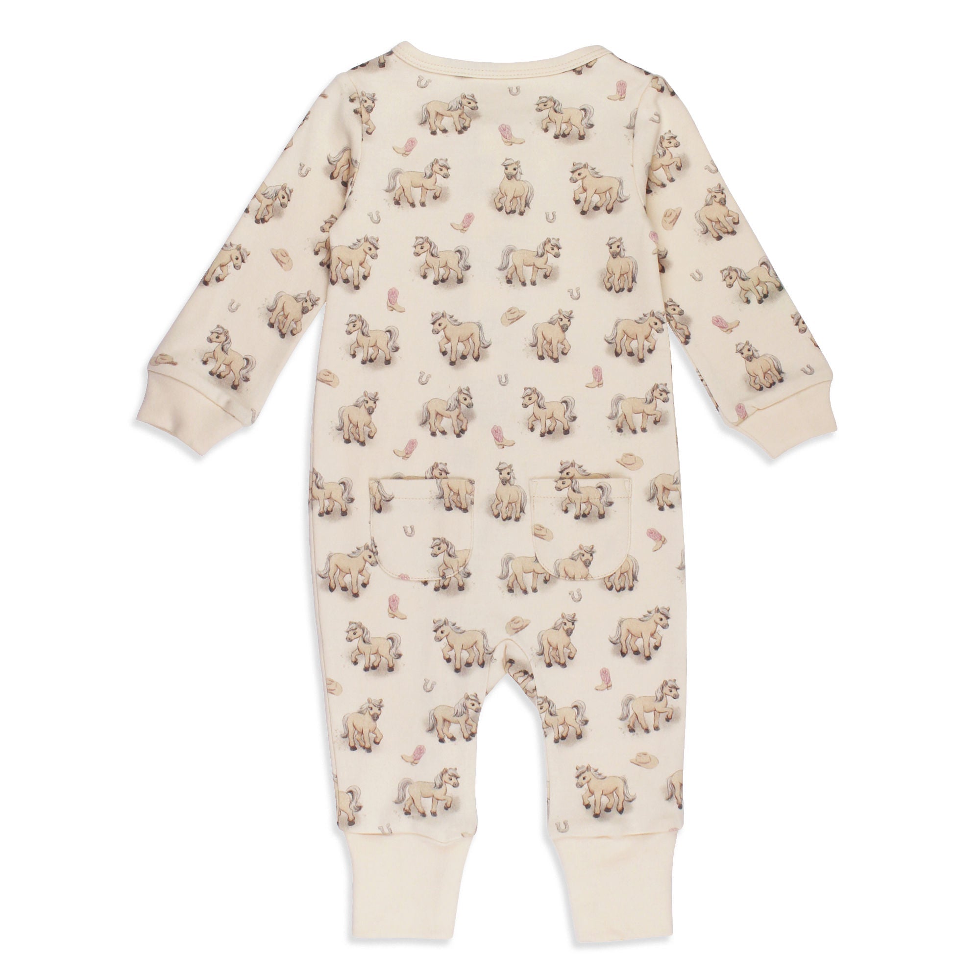 Blush Boots - Organic Zipper Romper