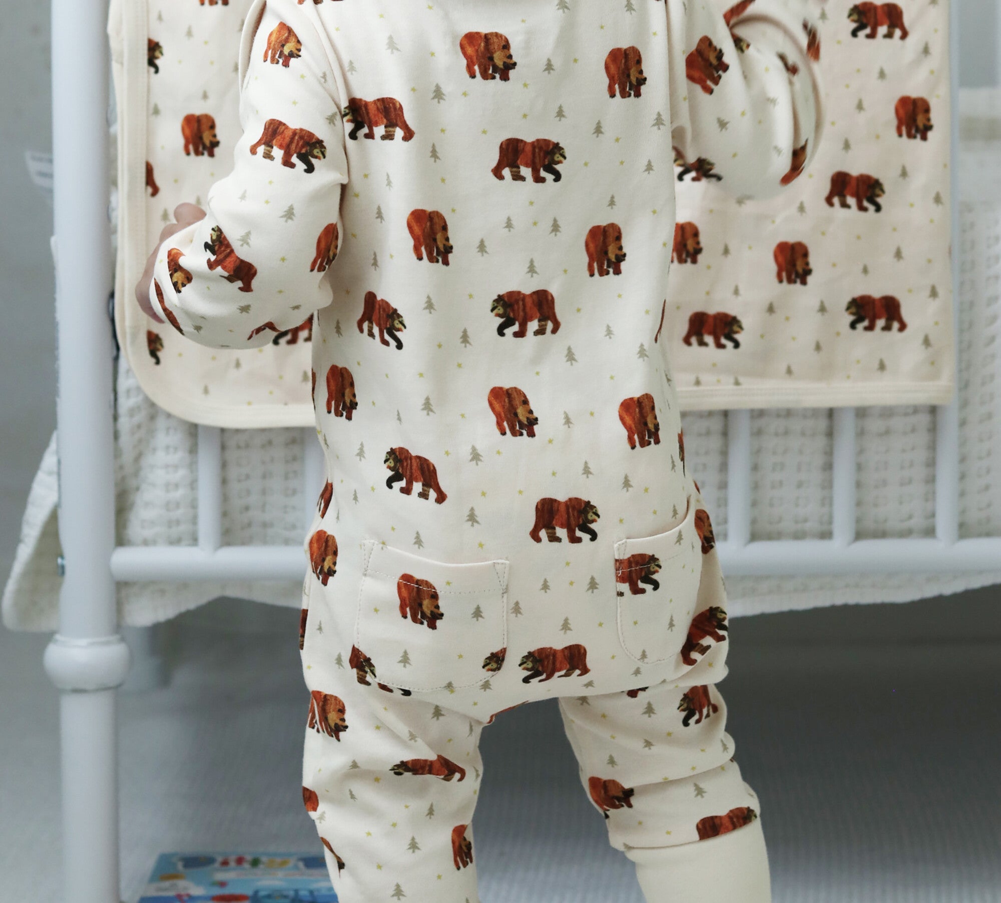 Brown Bear - Organic Zipper Romper