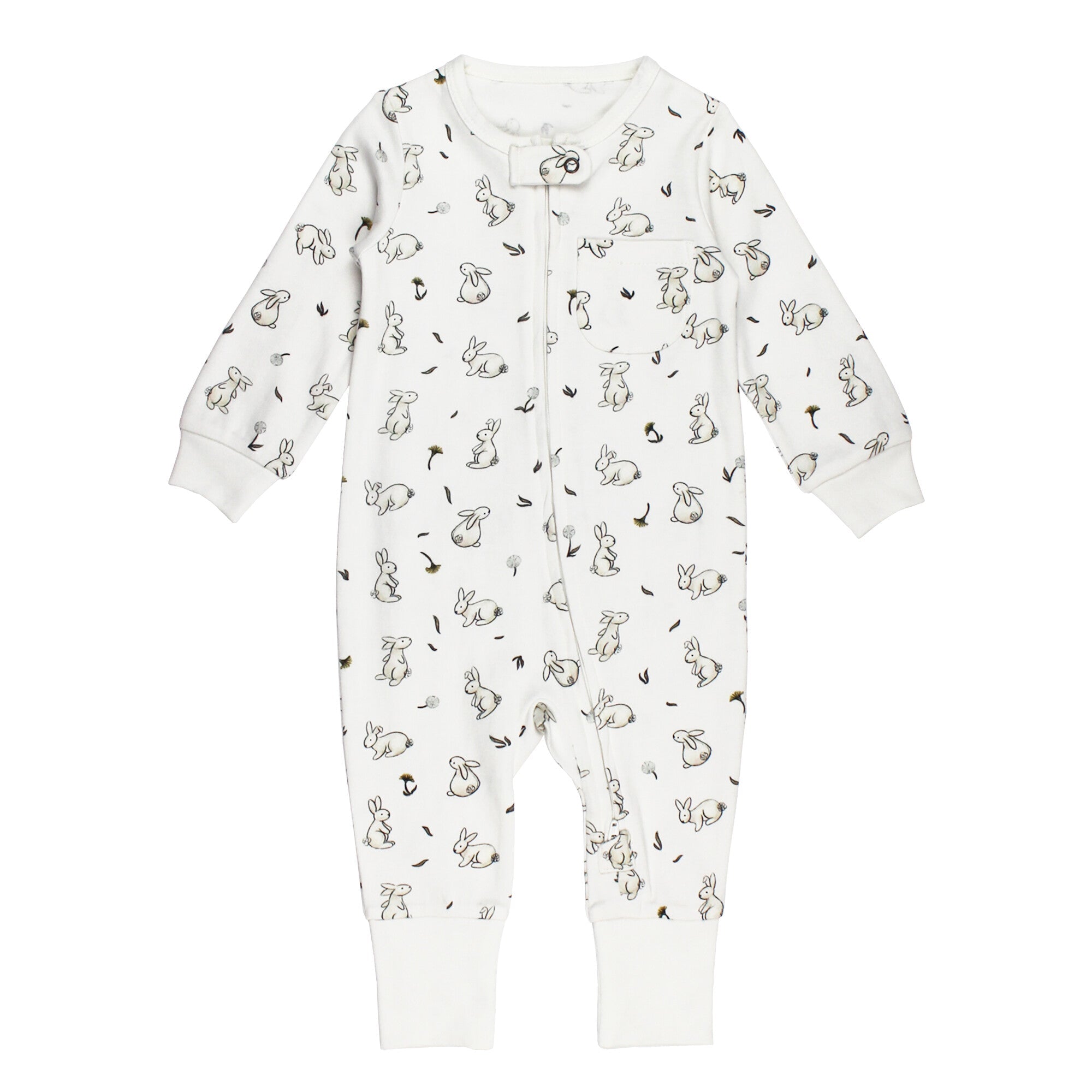 Bunny - Organic Zipper Romper