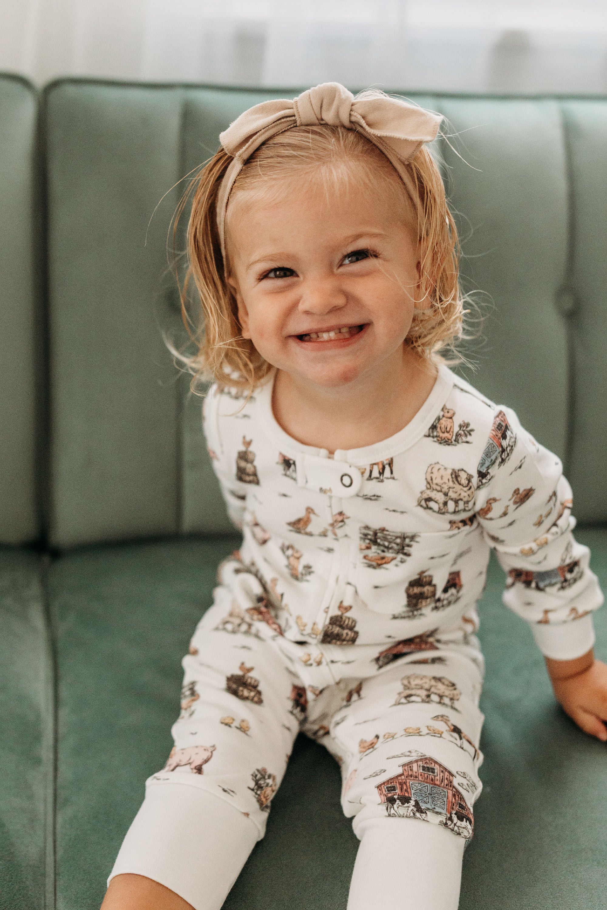 Farm Friends - Organic Zipper Romper