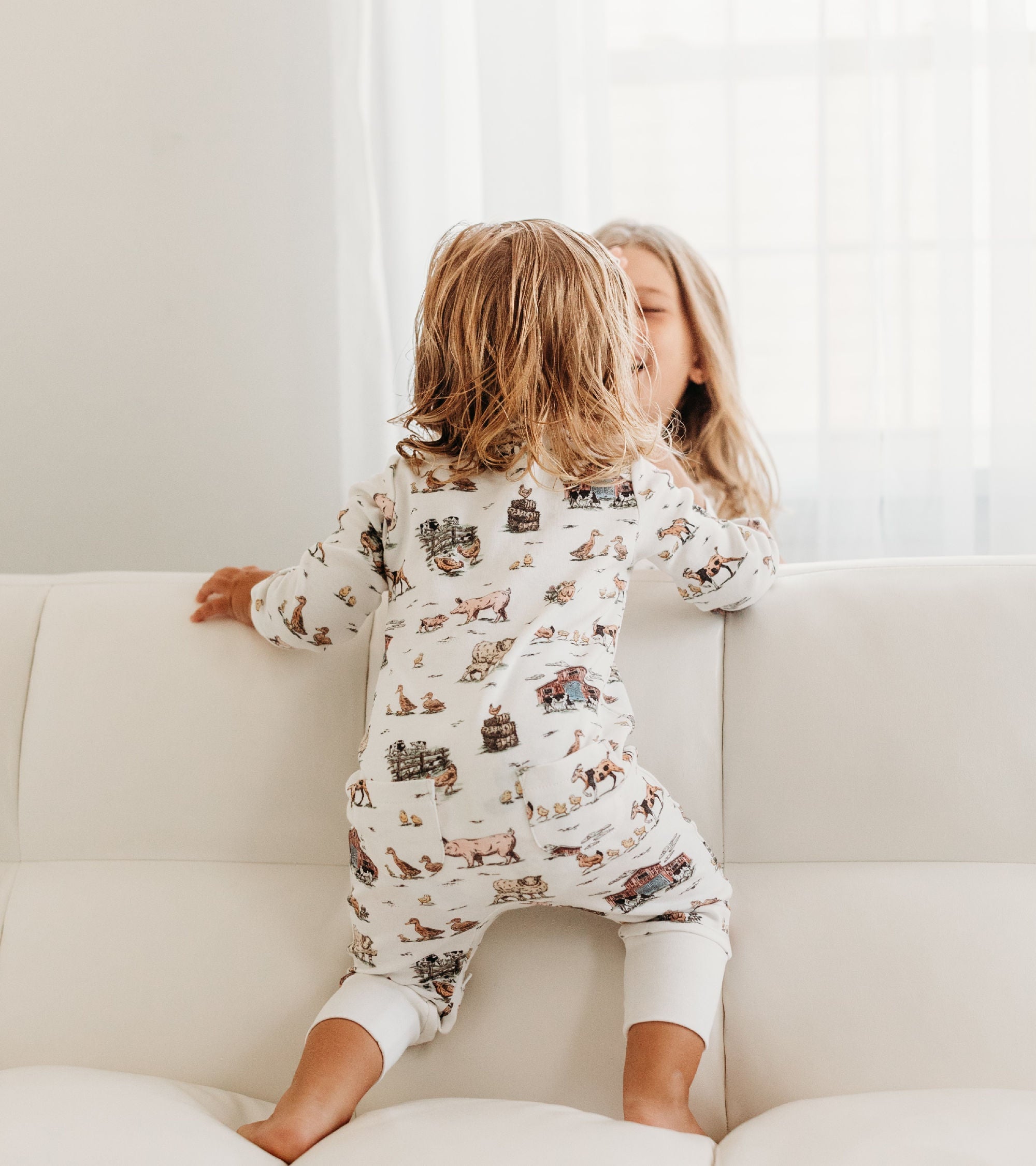 Farm Friends - Organic Zipper Romper