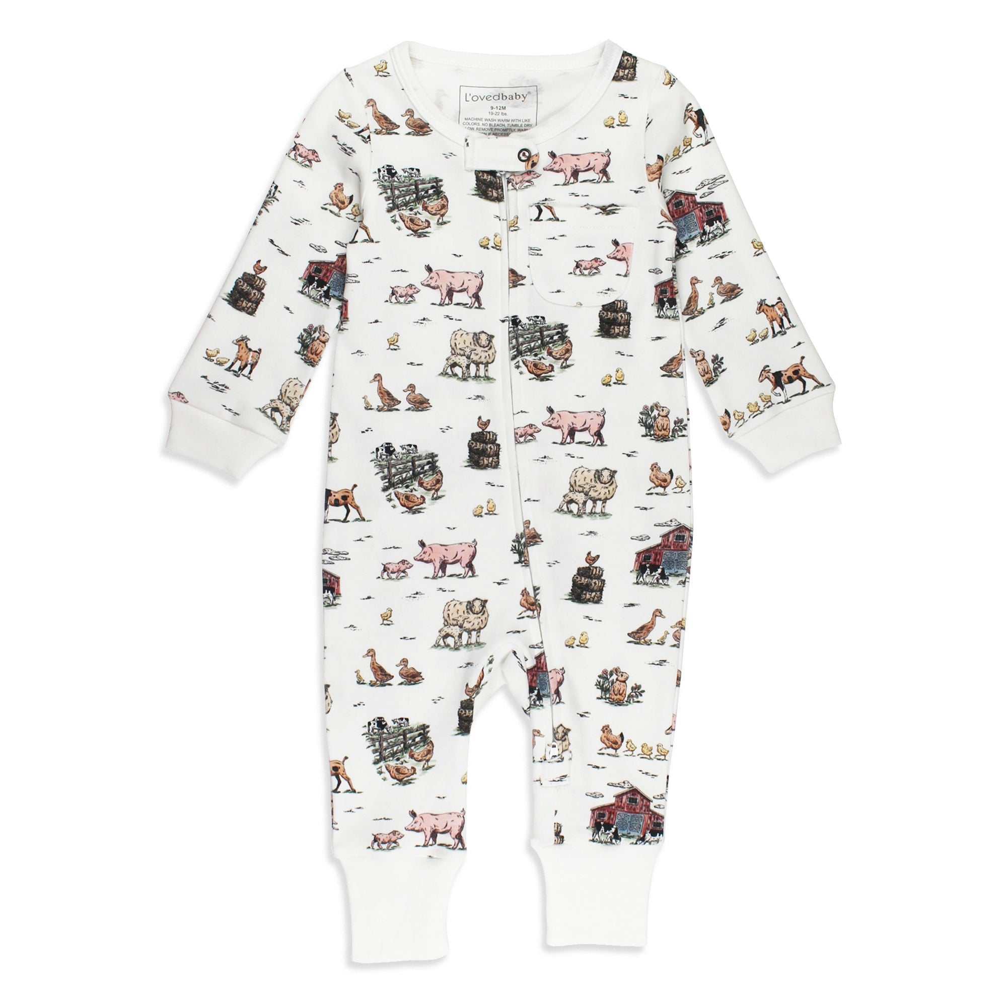 Farm Friends - Organic Zipper Romper