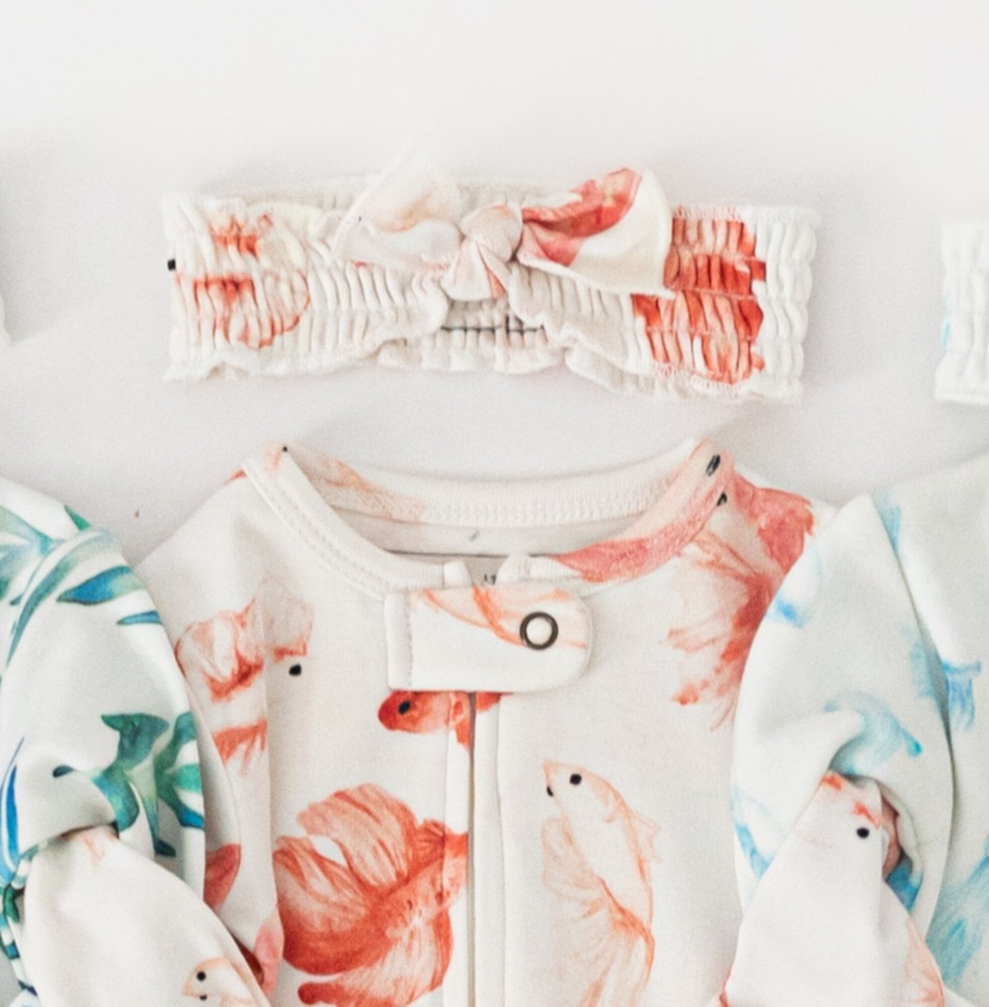 Goldfish - Organic Zipper Romper