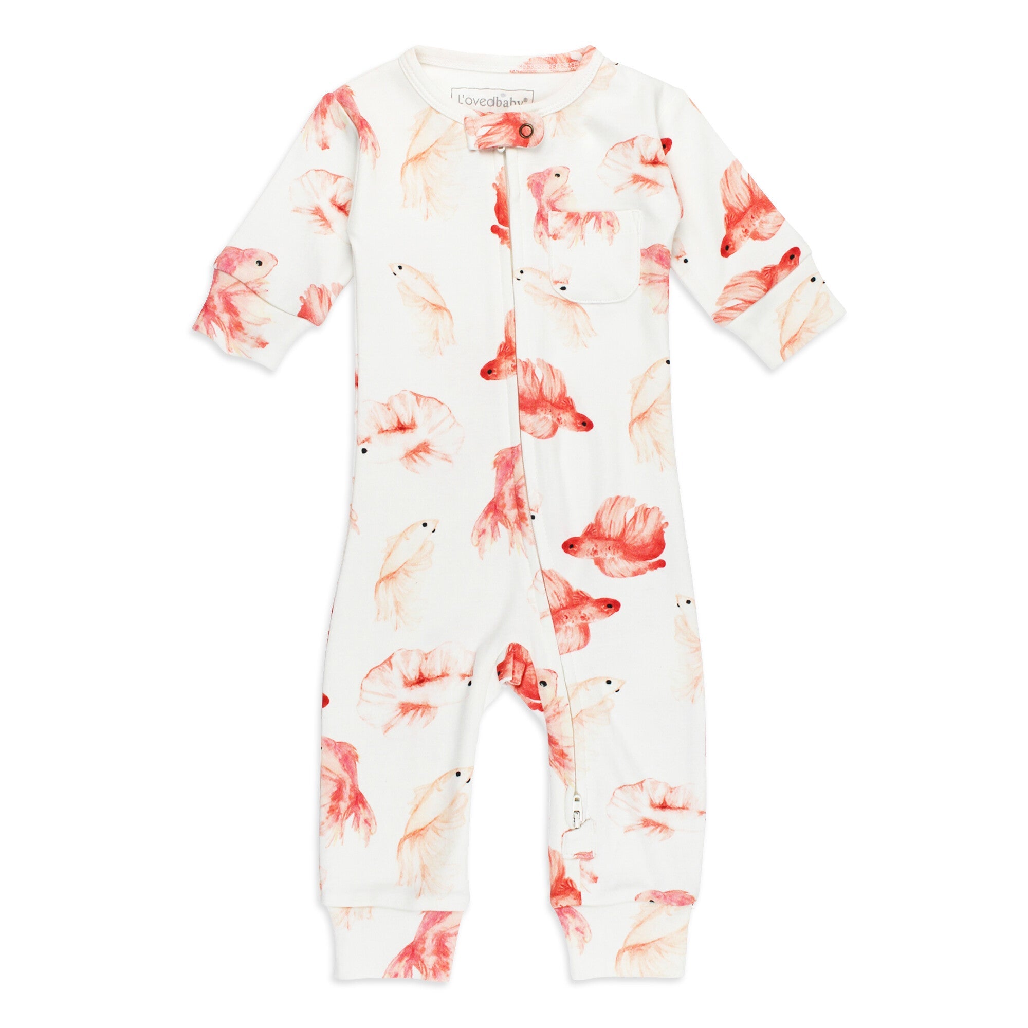 Goldfish - Organic Zipper Romper