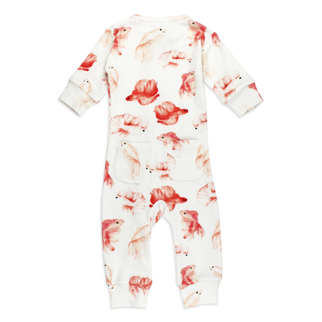 Goldfish - Organic Zipper Romper