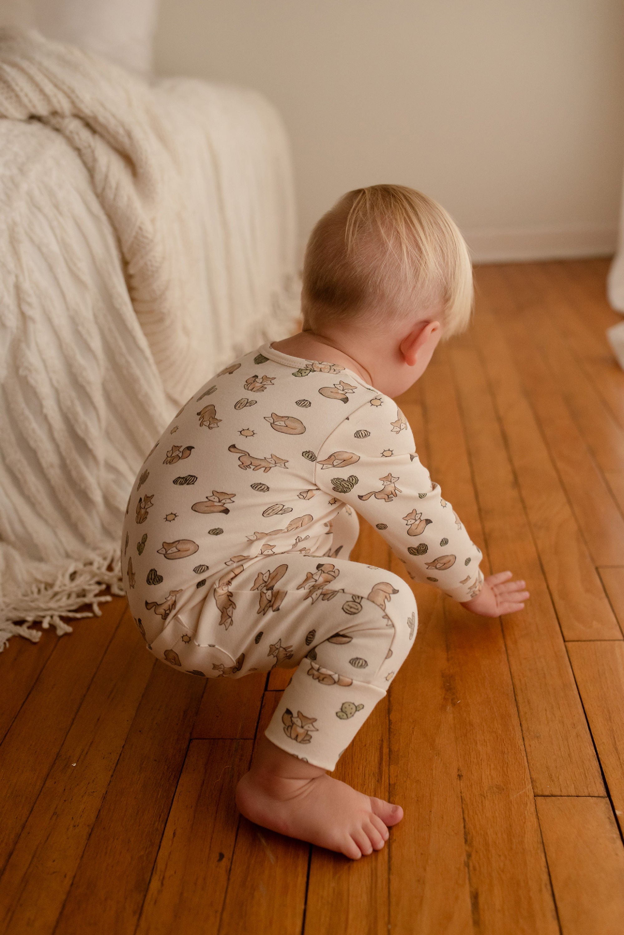 Little Fox - Organic Zipper Romper