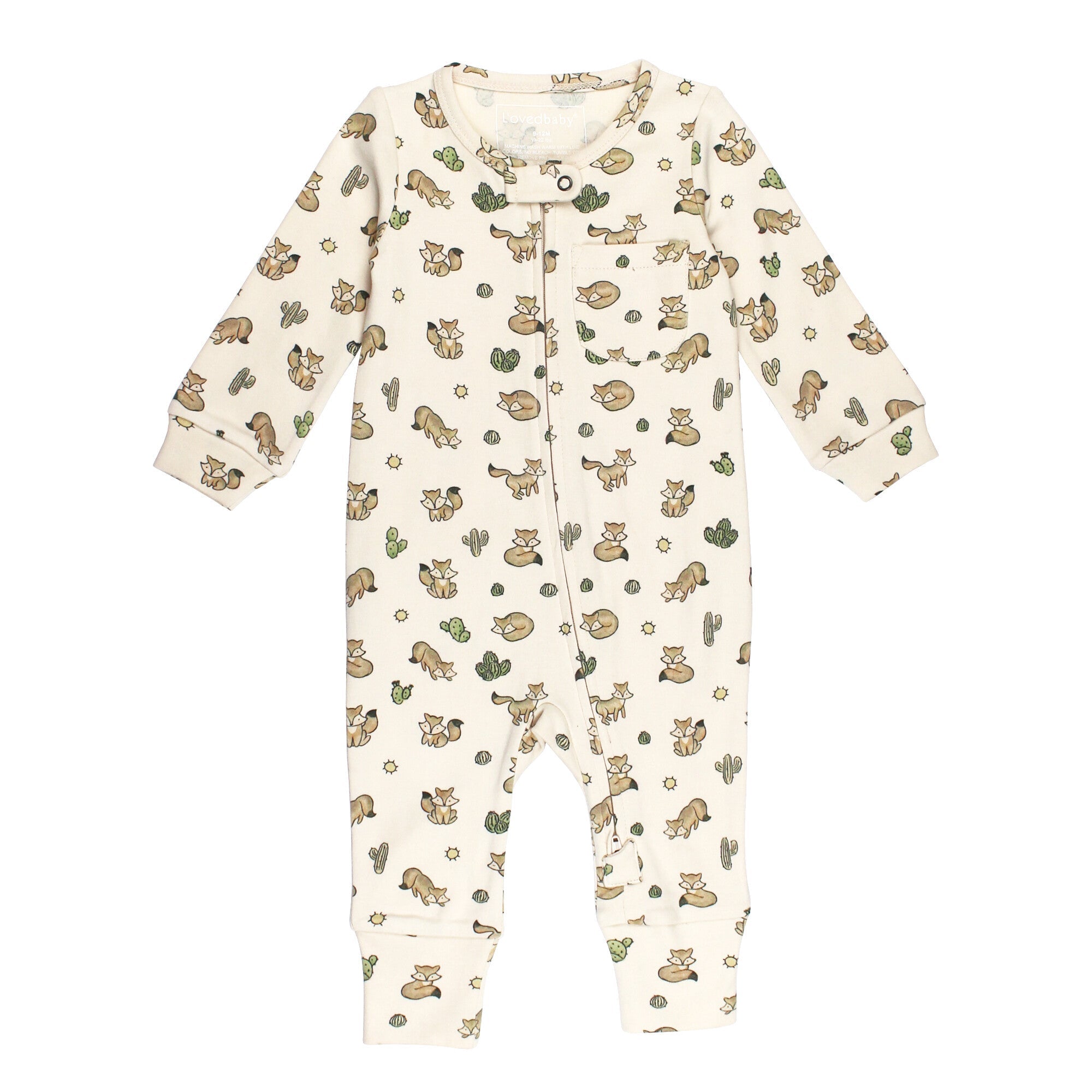 Little Fox - Organic Zipper Romper