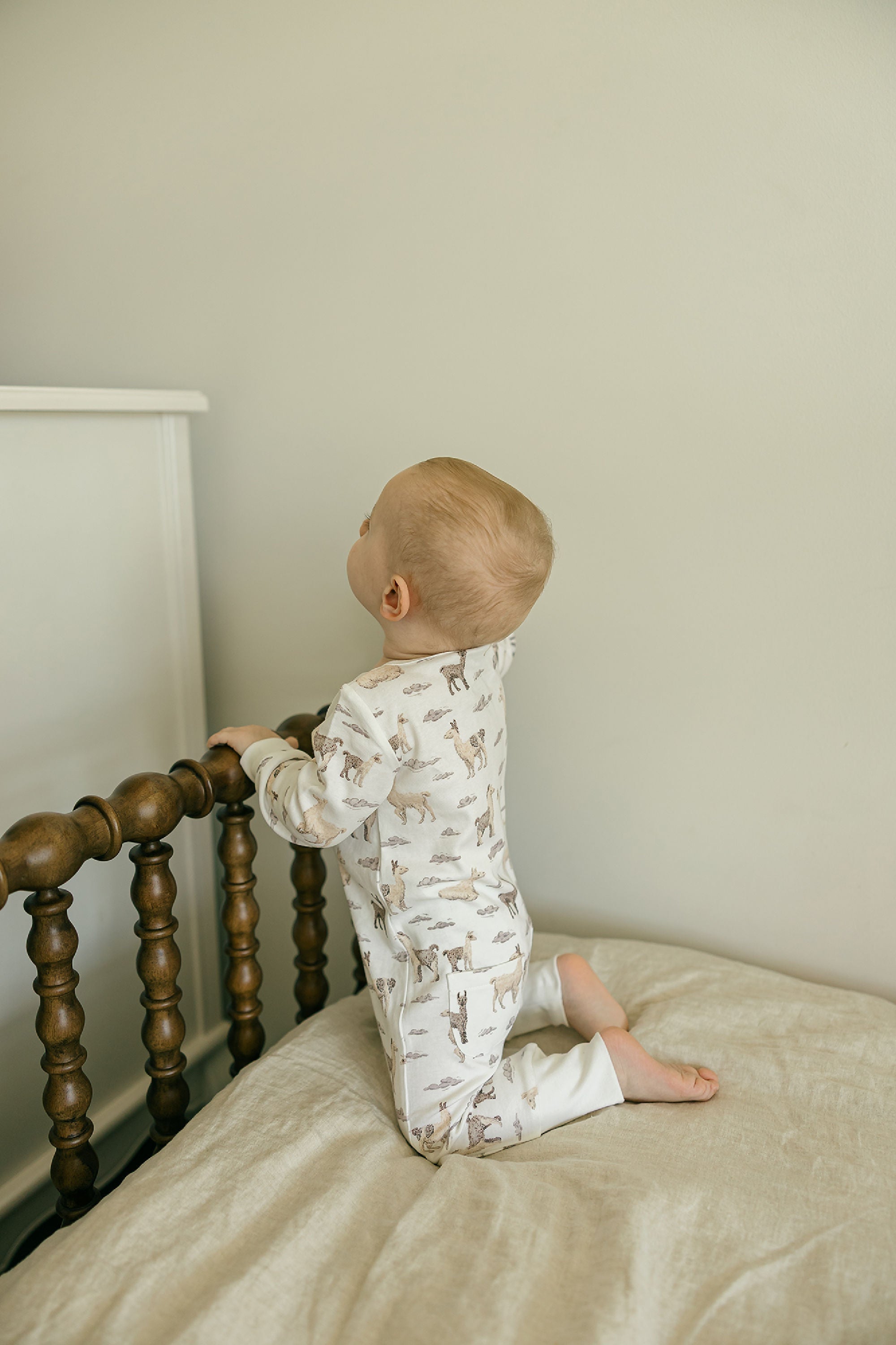 Llama - Organic Zipper Romper