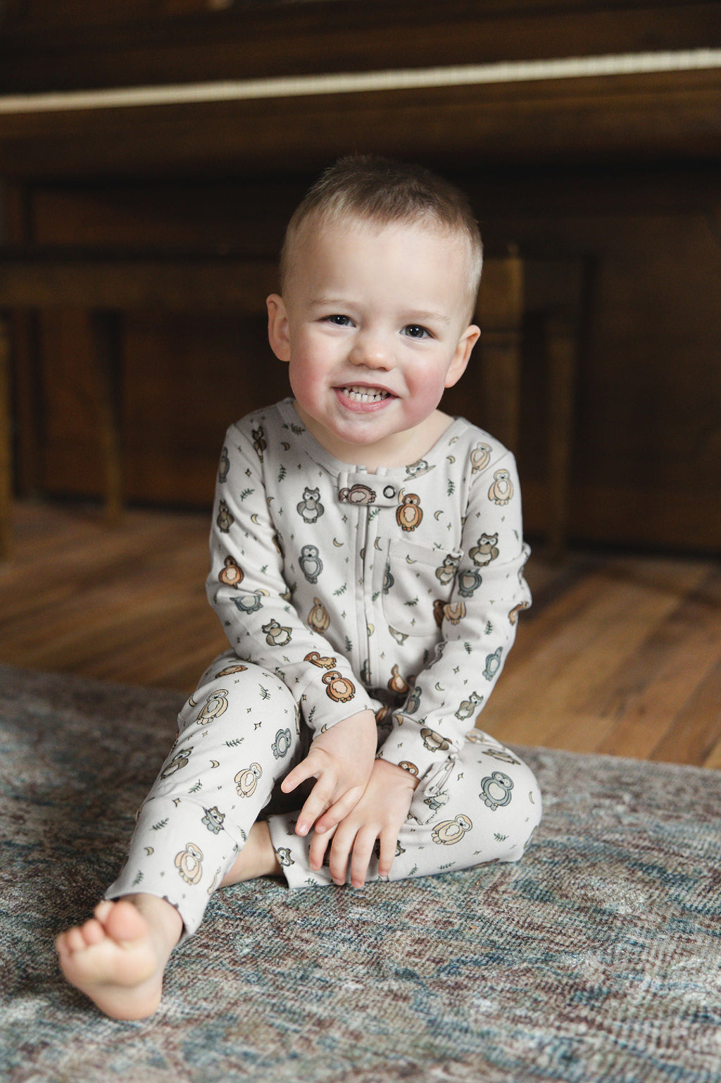 Owl Hoo? - Organic Zipper Romper