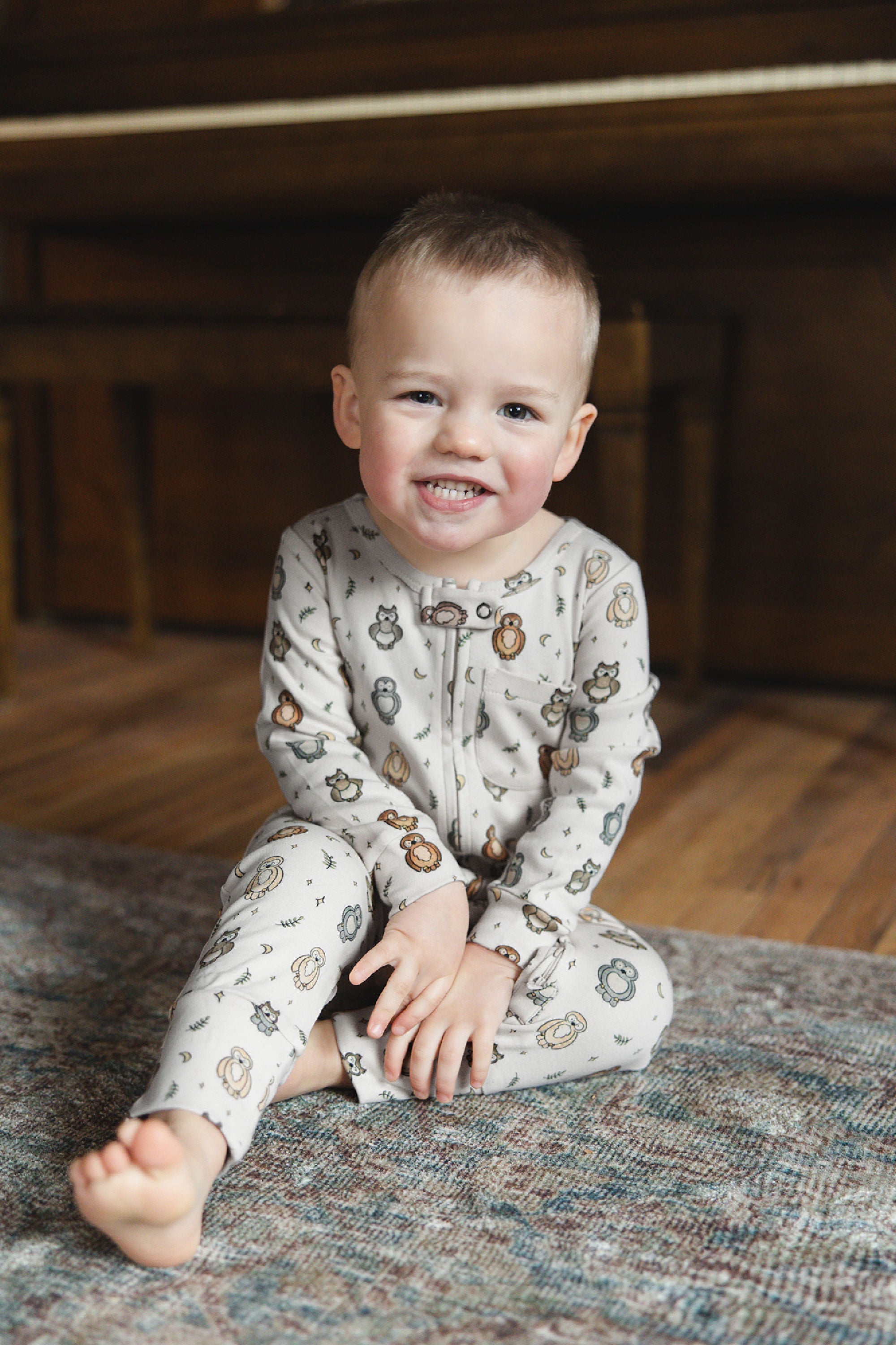 Owl Hoo? - Organic Zipper Romper