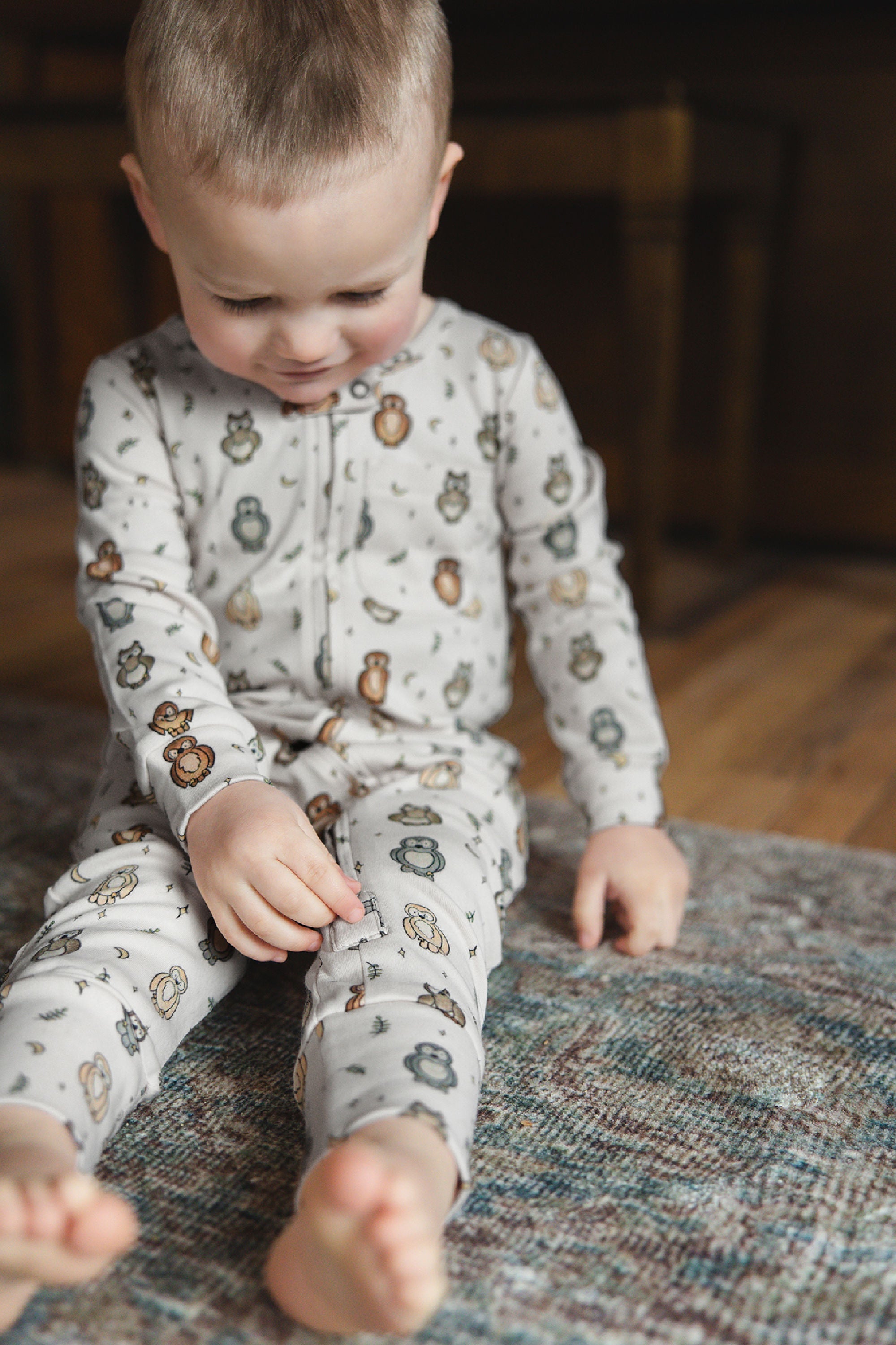 Owl Hoo? - Organic Zipper Romper