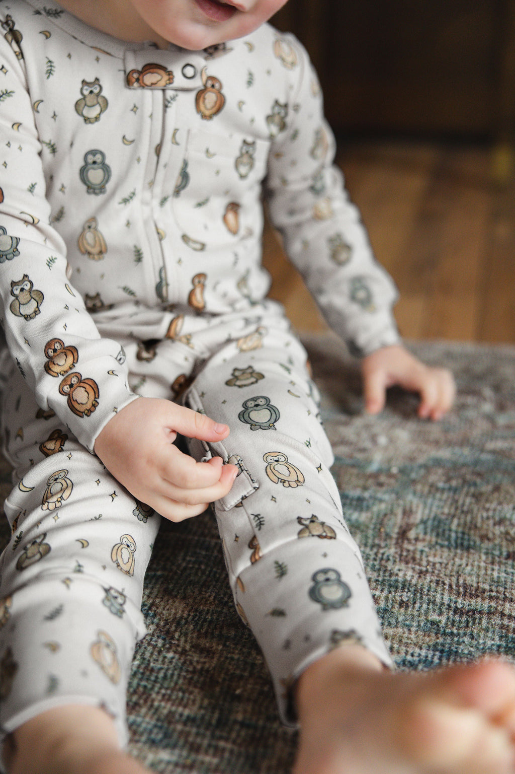 Owl Hoo? - Organic Zipper Romper