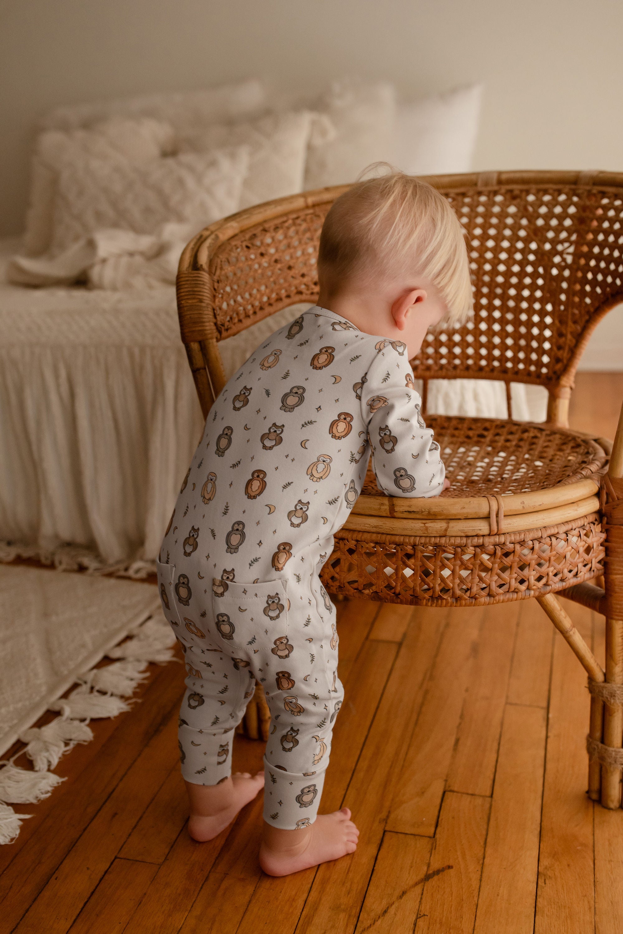 Owl Hoo? - Organic Zipper Romper