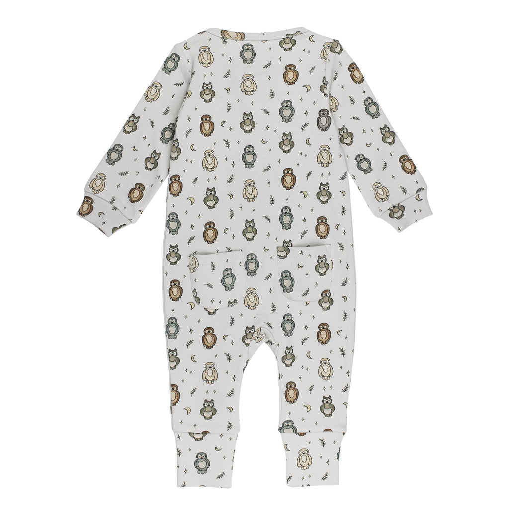 Owl Hoo? - Organic Zipper Romper