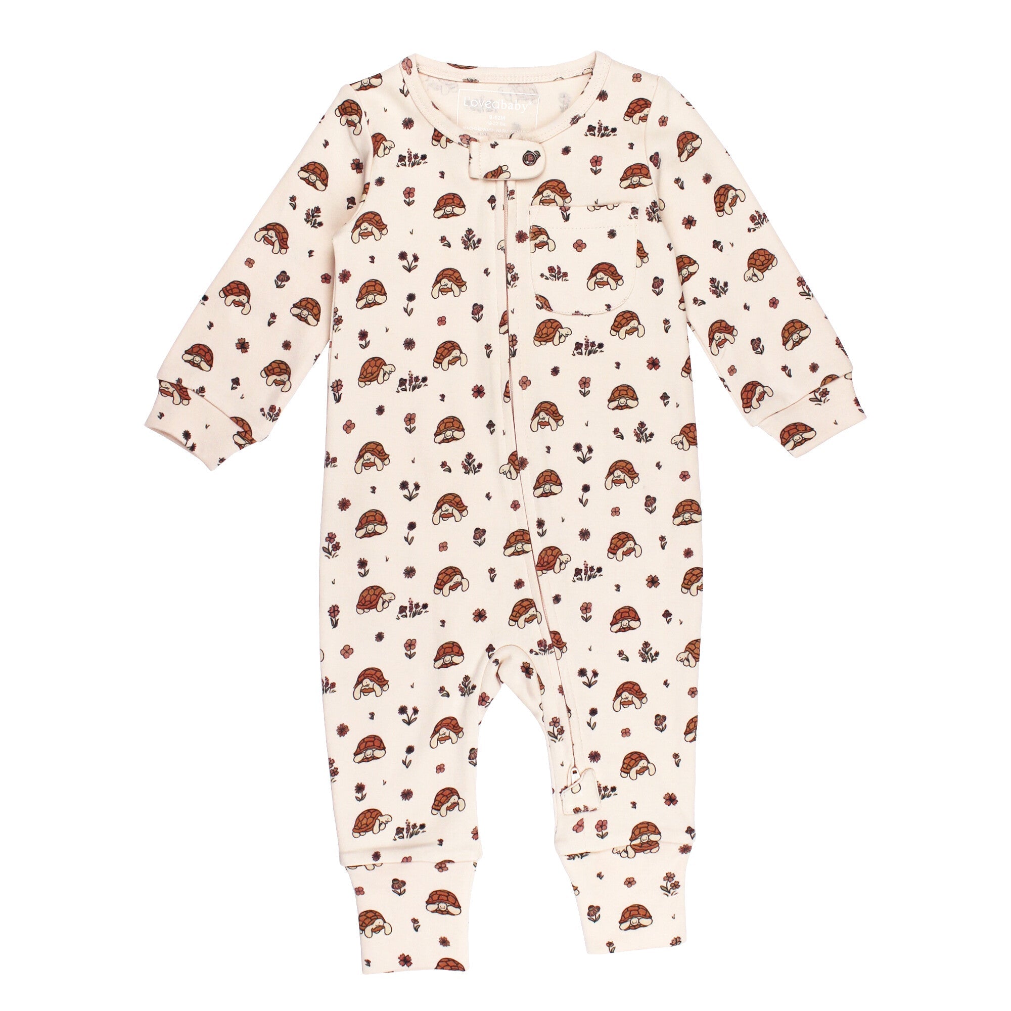 Tiny Tortoise - Organic Zipper Romper